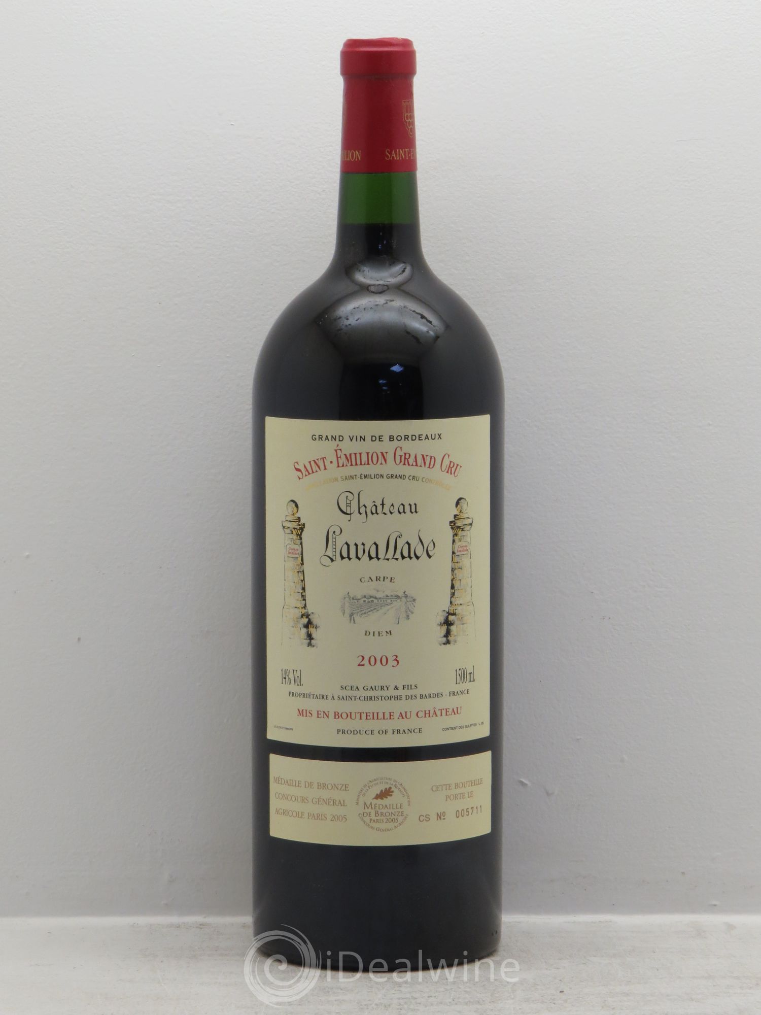 Château Lavallade 2003 - Lot de 1 magnum - 0