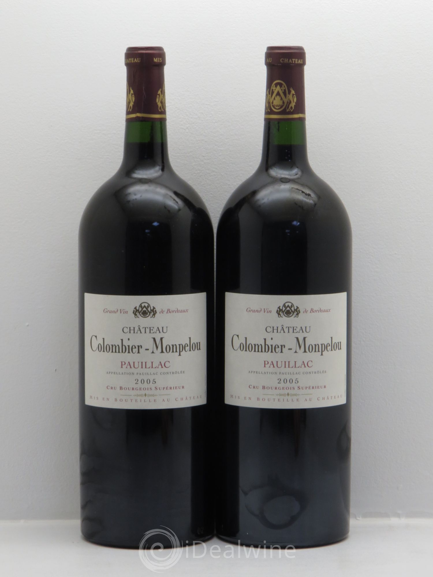 Château Colombier Monpelou Cru Bourgeois 2005 - Lot de 2 magnums - 0
