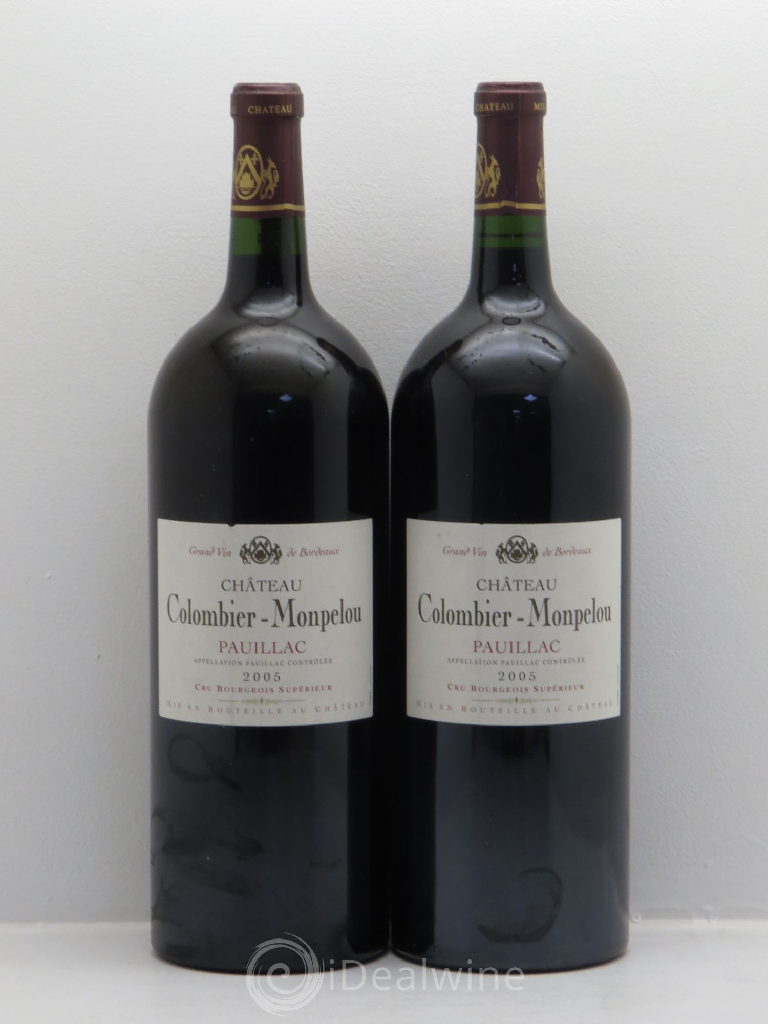Château Colombier Monpelou Cru Bourgeois 2005 - Lot de 2 magnums - 0