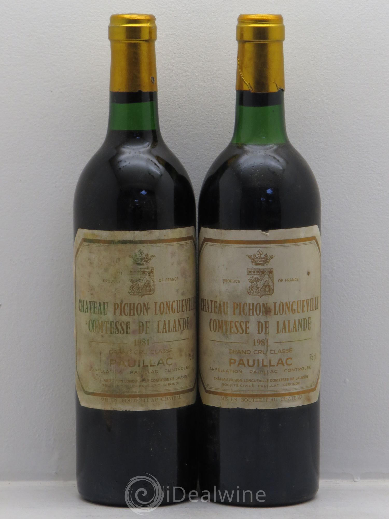 Château Pichon Longueville Comtesse de Lalande 2ème Grand Cru Classé 1981 - Lot de 2 bouteilles - 0