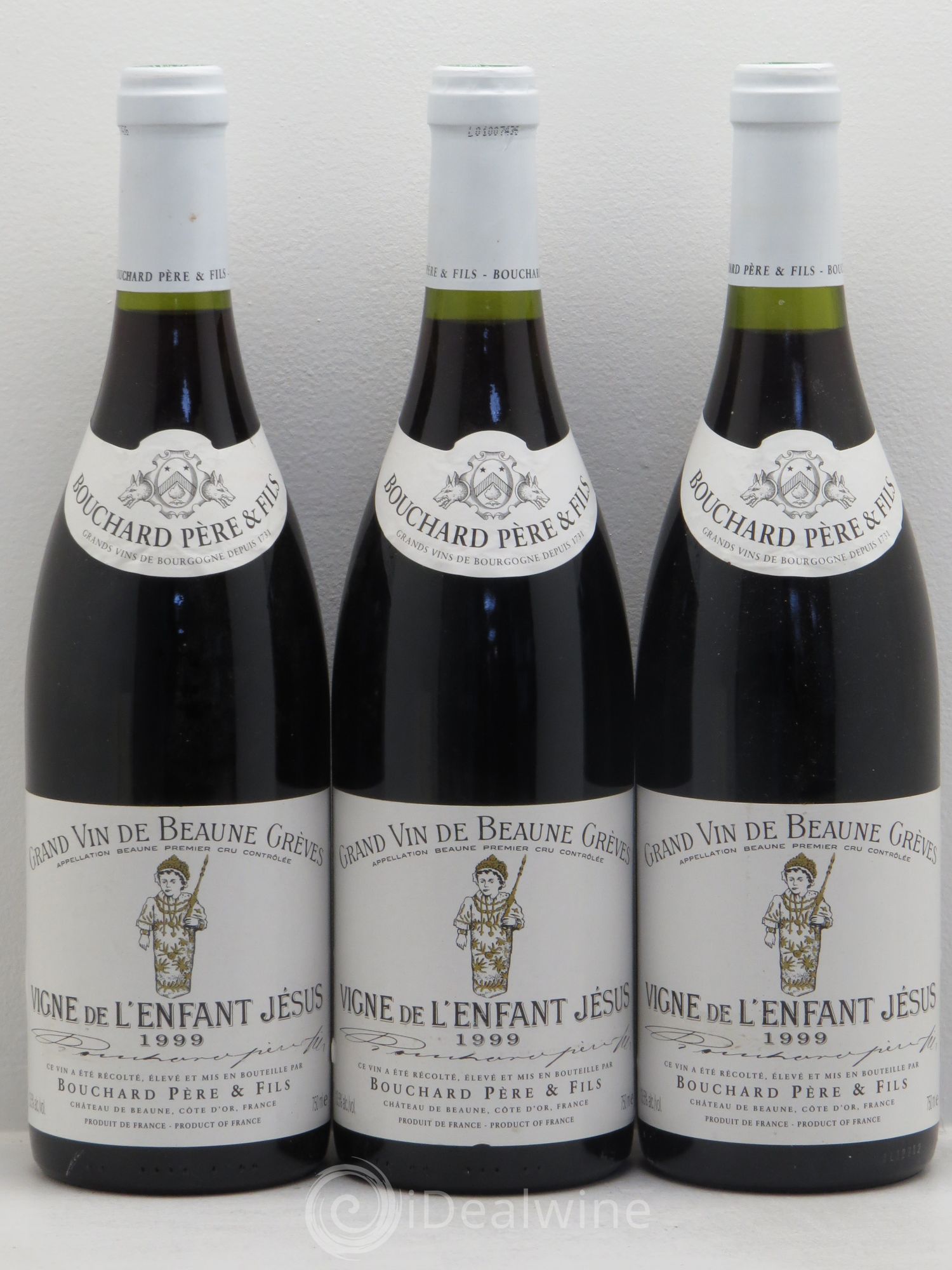 Beaune 1er Cru Grèves - Vigne de l'Enfant Jésus Bouchard Père & Fils 1999 - Lot de 3 bouteilles - 0