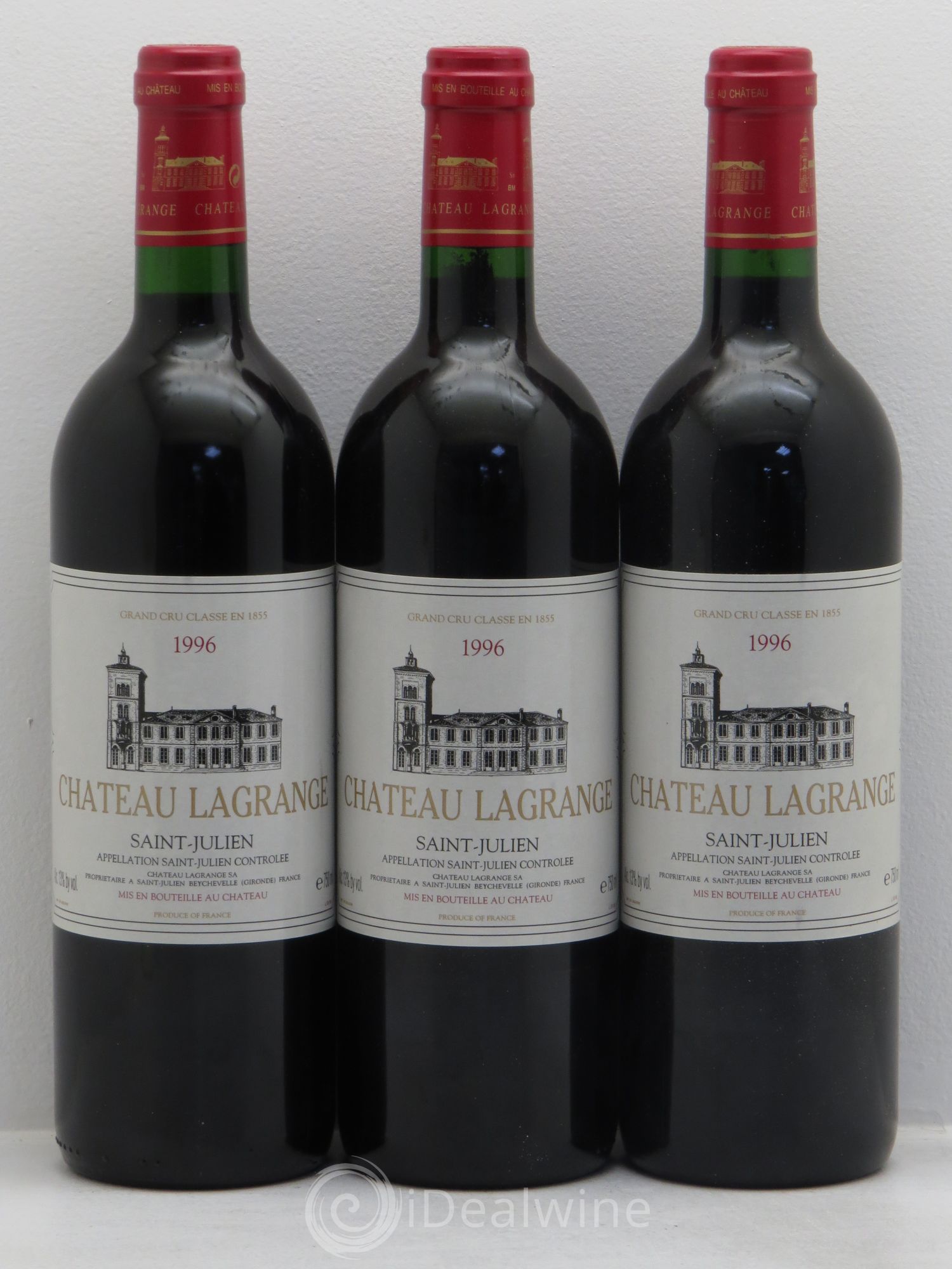 Château Lagrange 3ème Grand Cru Classé 1996 - Lot de 3 bouteilles - 0