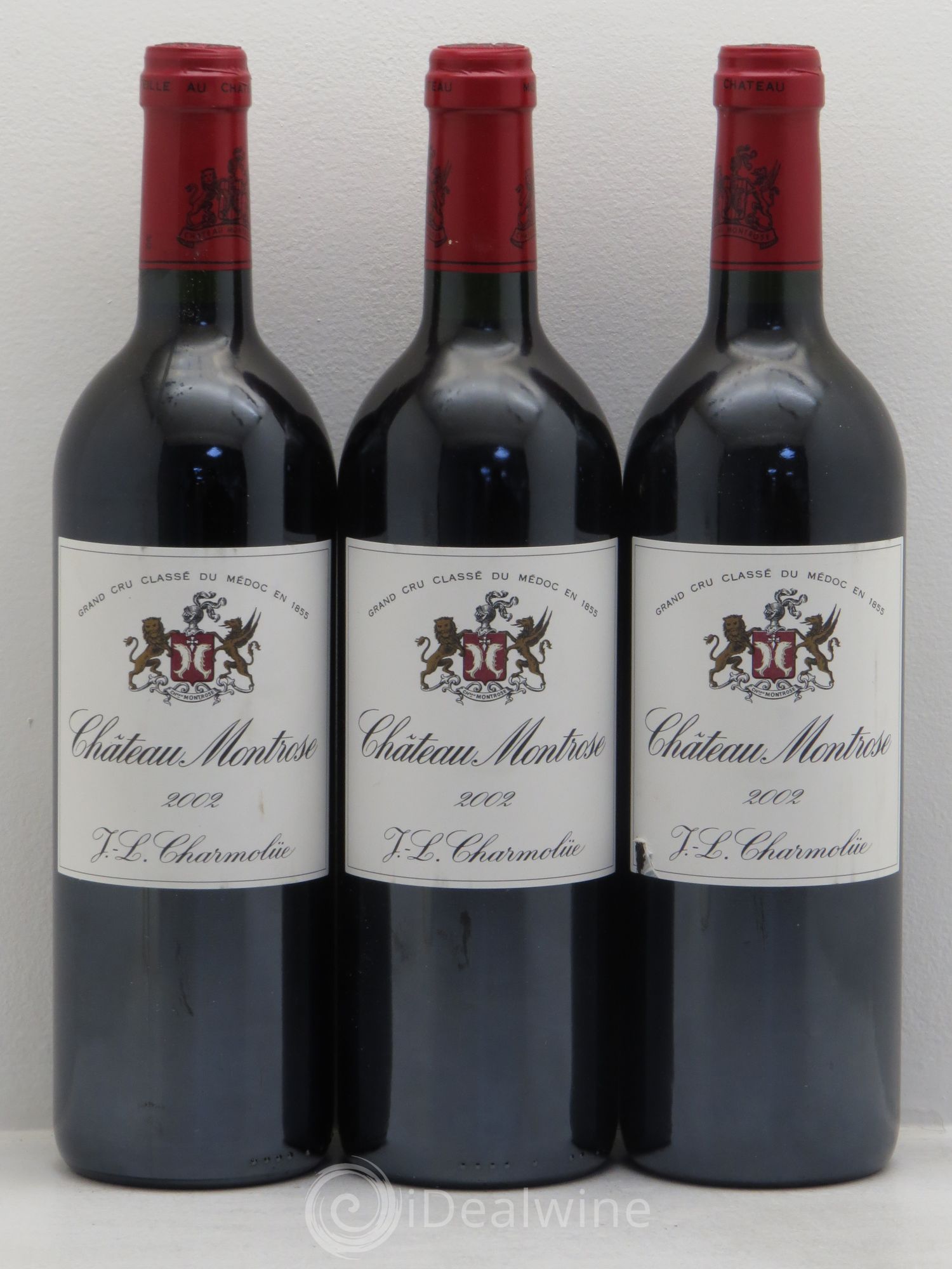Château Montrose 2ème Grand Cru Classé 2002 - Lot de 3 bouteilles - 0