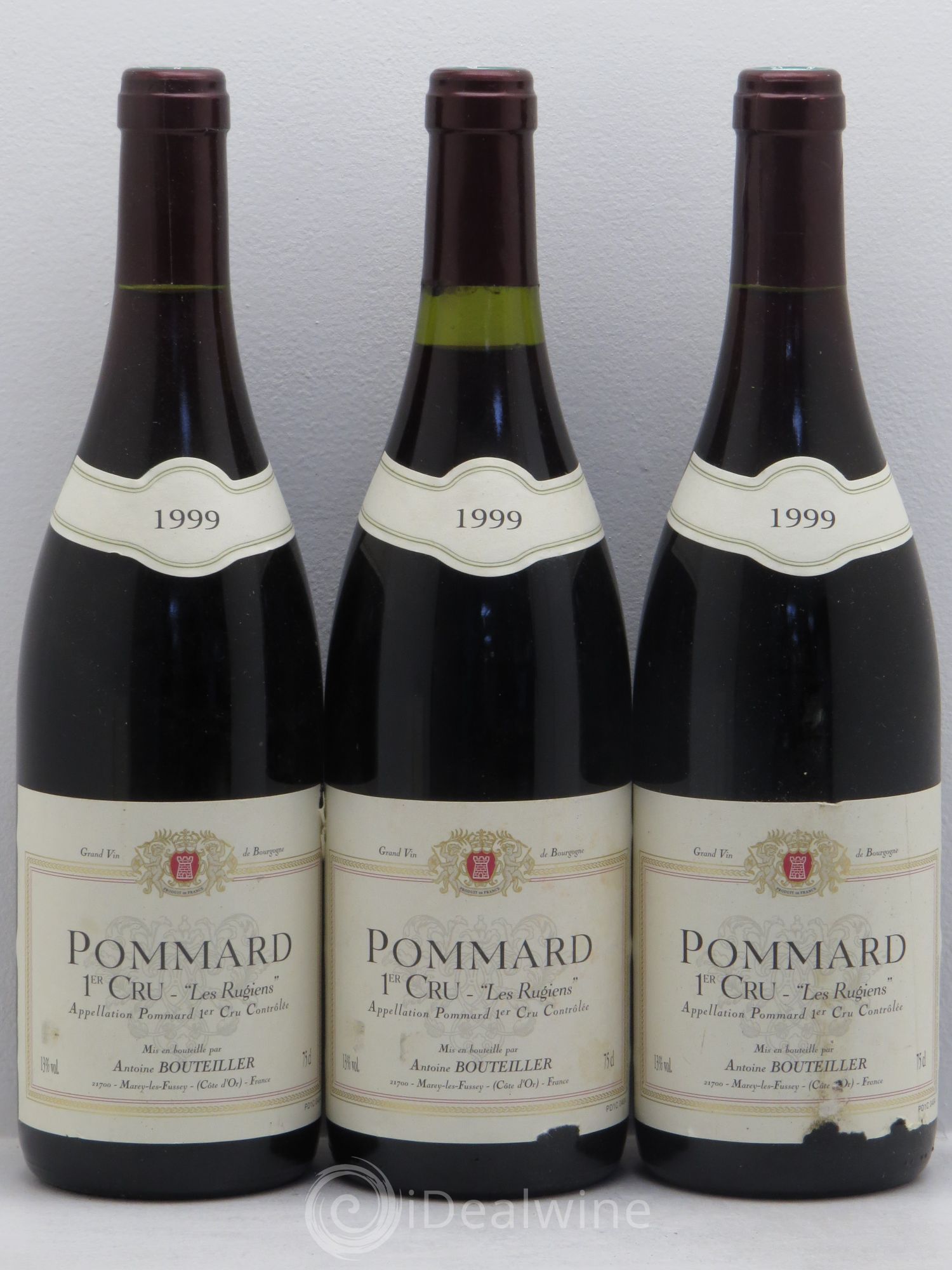 Pommard 1er Cru A.Bouteiller 1999 - Lot de 3 bouteilles - 0