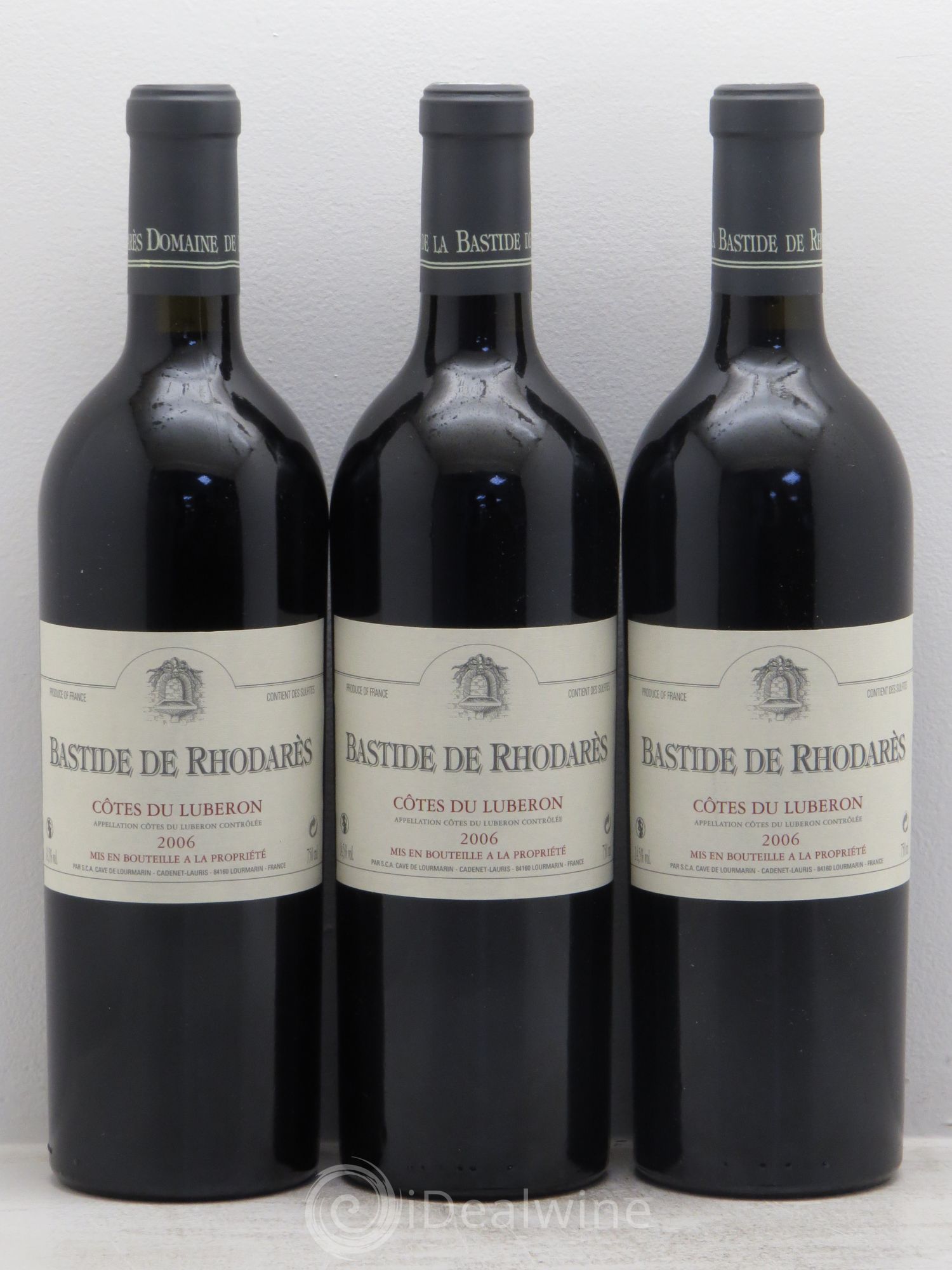Luberon Bastide Rhodarès 2006 - Lot de 3 bouteilles - 0