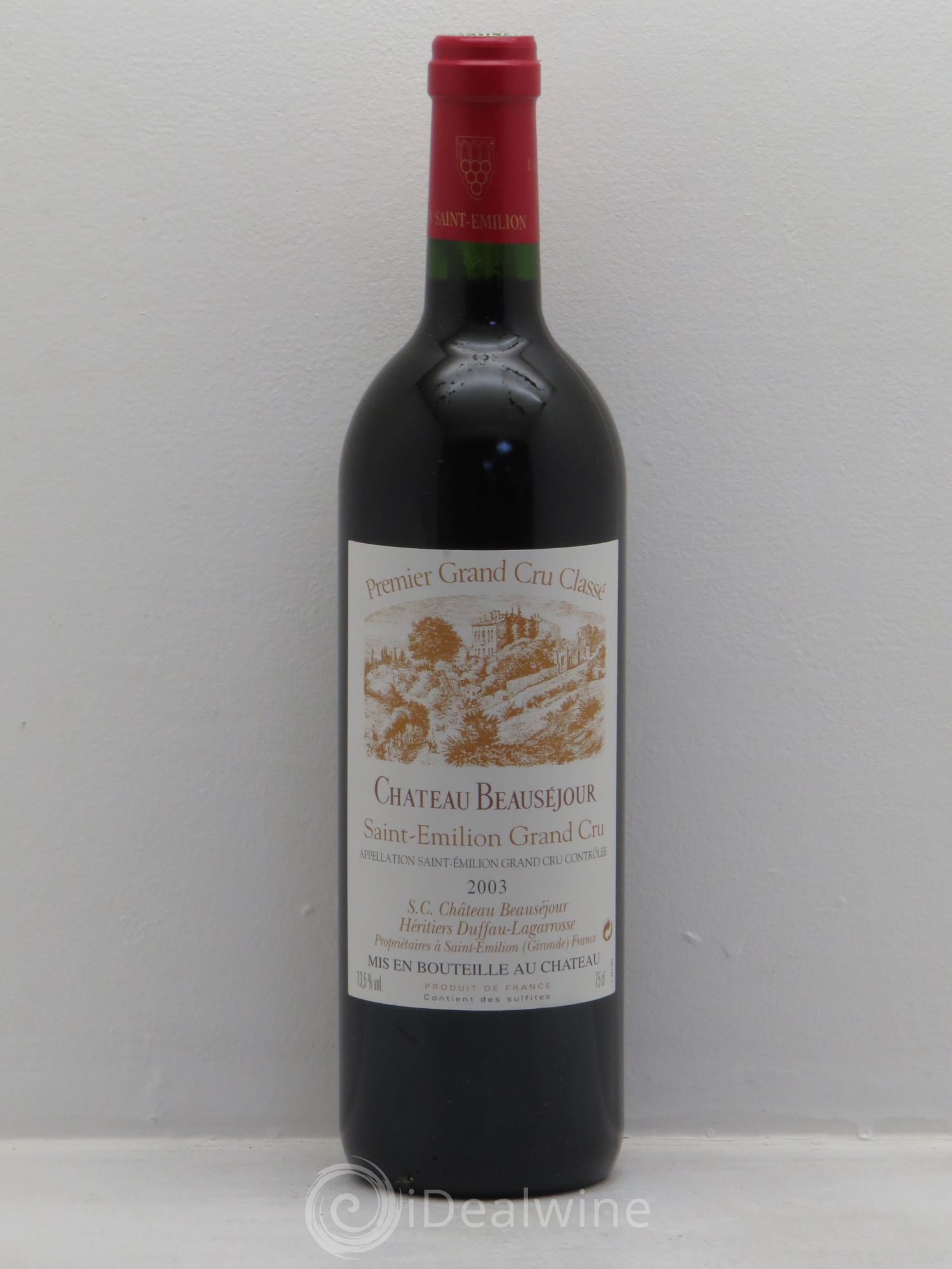 Château Beauséjour (Duffau-Lagarrosse) 1er Grand Cru Classé B 2003 - Lot de 6 bouteilles - 0