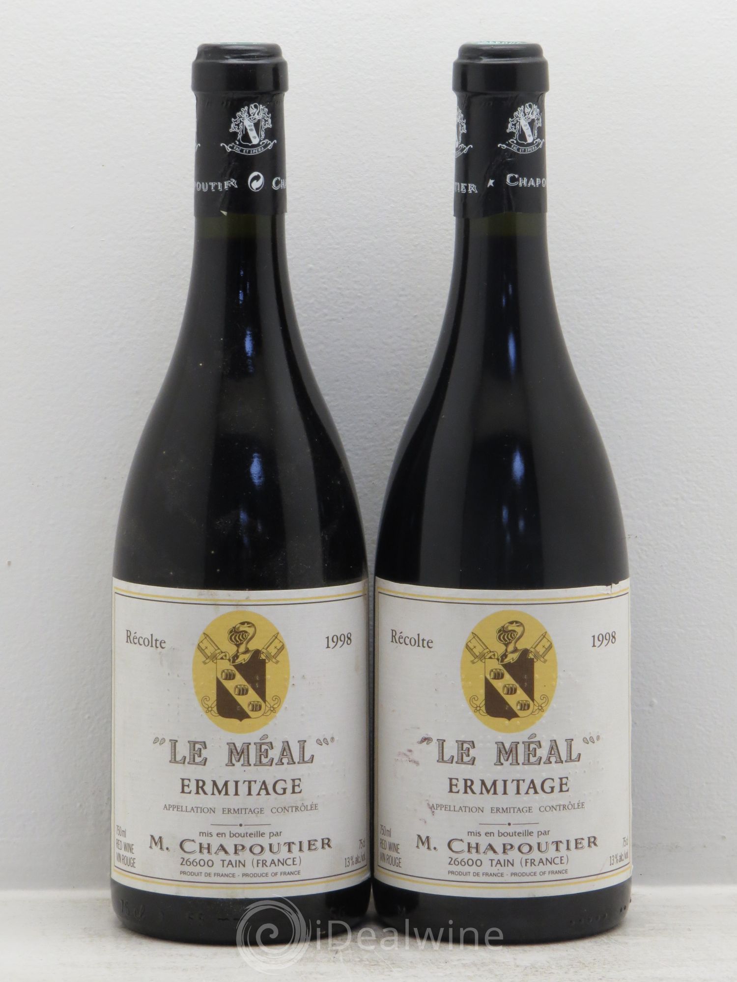 Hermitage Ermitage Le Méal Chapoutier 1998 - Lot de 2 bouteilles - 0