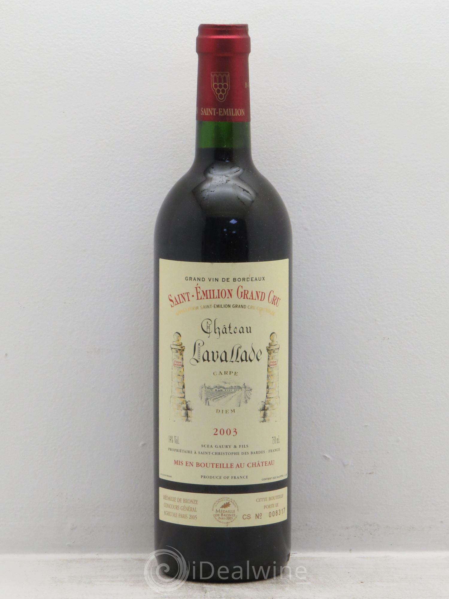 Château Lavallade 2003 - Lot de 6 bouteilles - 0
