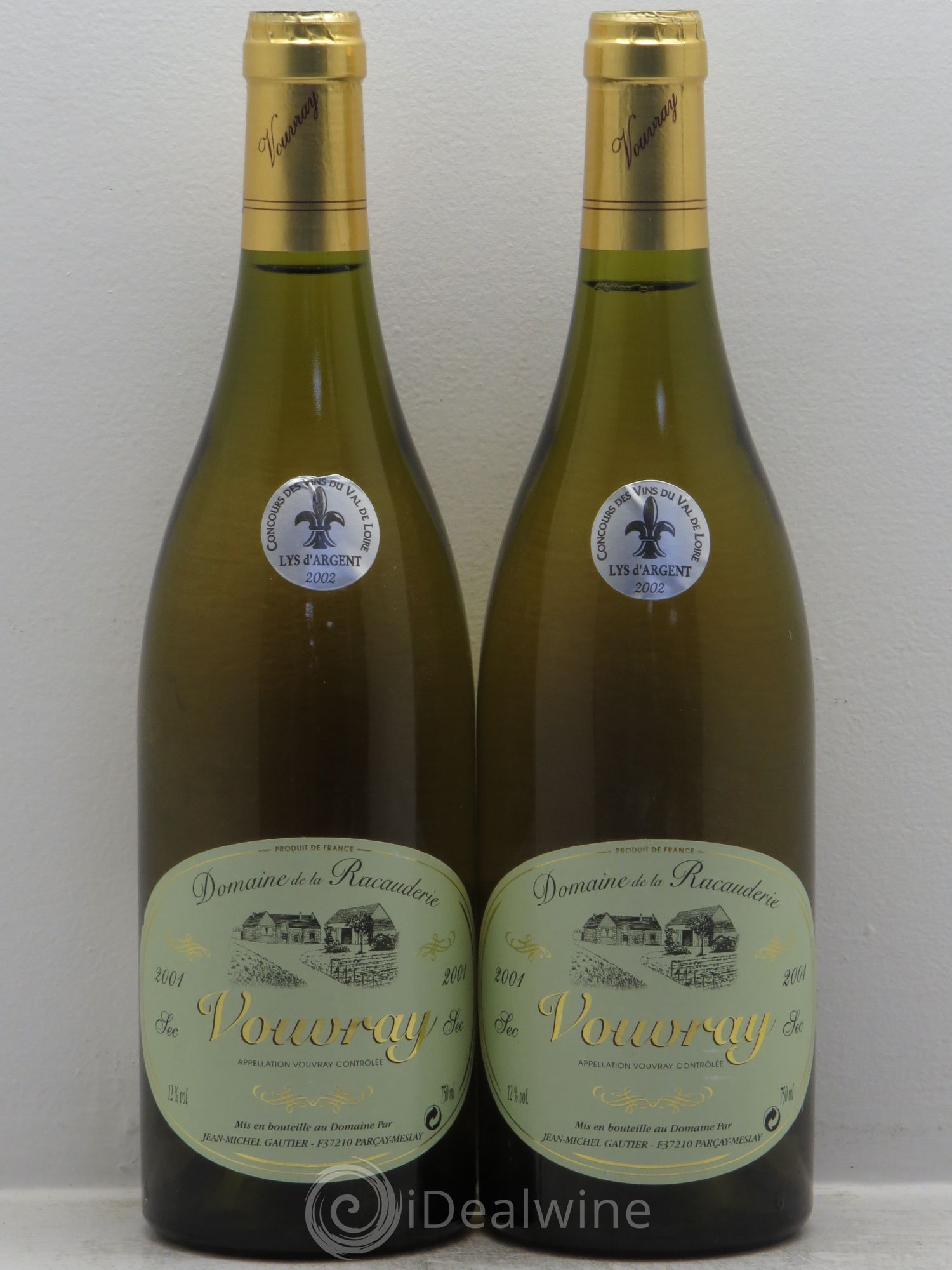Vouvray Racauderie 2001 - Lot de 2 bouteilles - 0