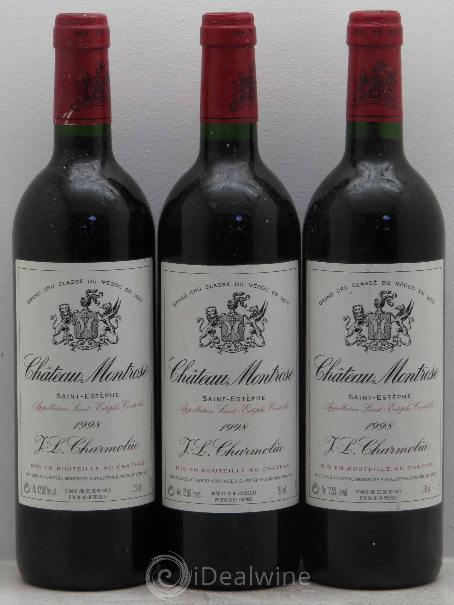 Château Montrose 2ème Grand Cru Classé 1998 - Lot de 3 bouteilles - 0