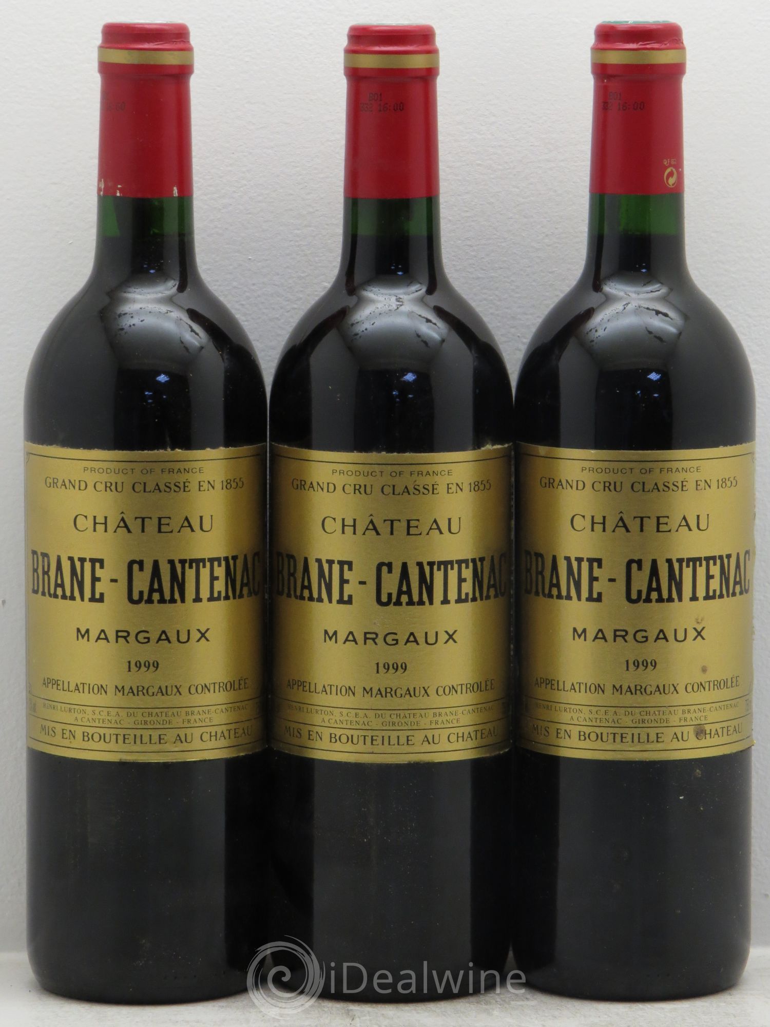 Château Brane Cantenac 2ème Grand Cru Classé 1999 - Lot de 3 bouteilles - 0