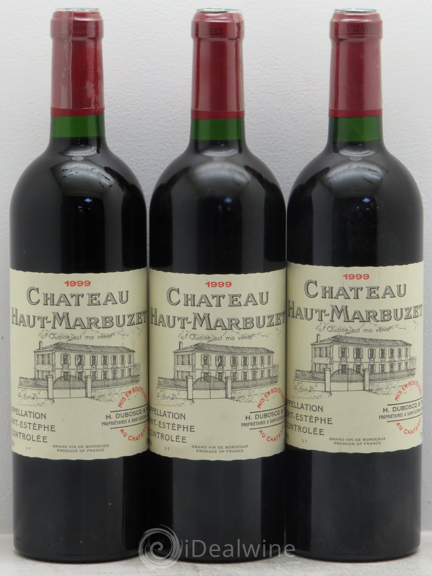 Château Haut Marbuzet 1999 - Lot de 3 bouteilles - 0