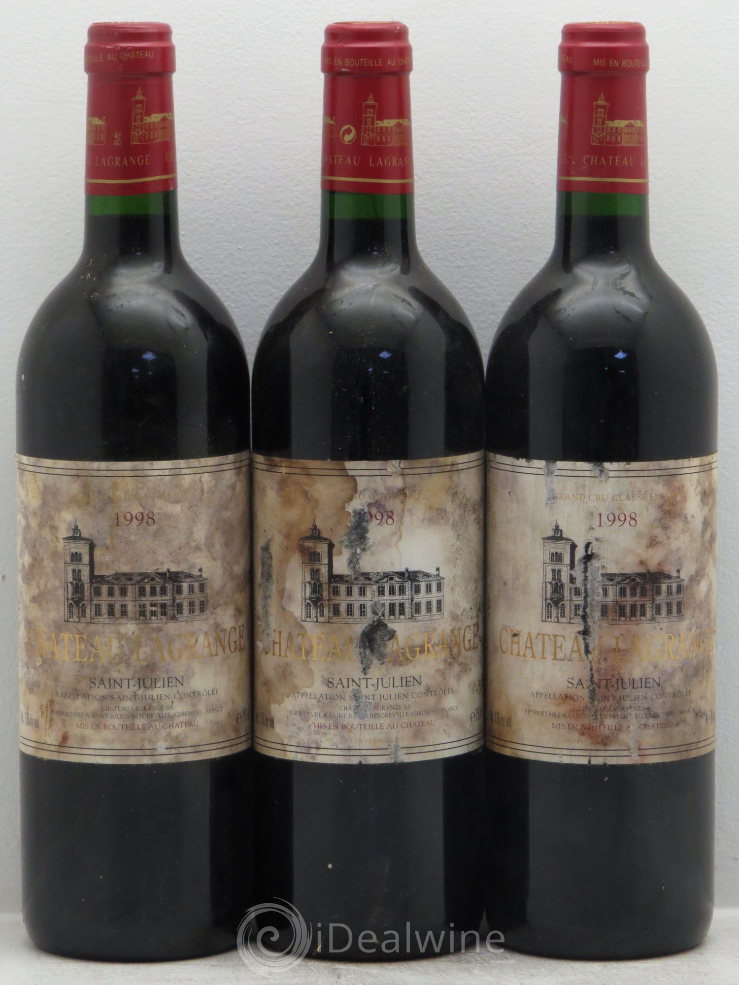Château Lagrange 3ème Grand Cru Classé 1998 - Lot de 3 bouteilles - 0