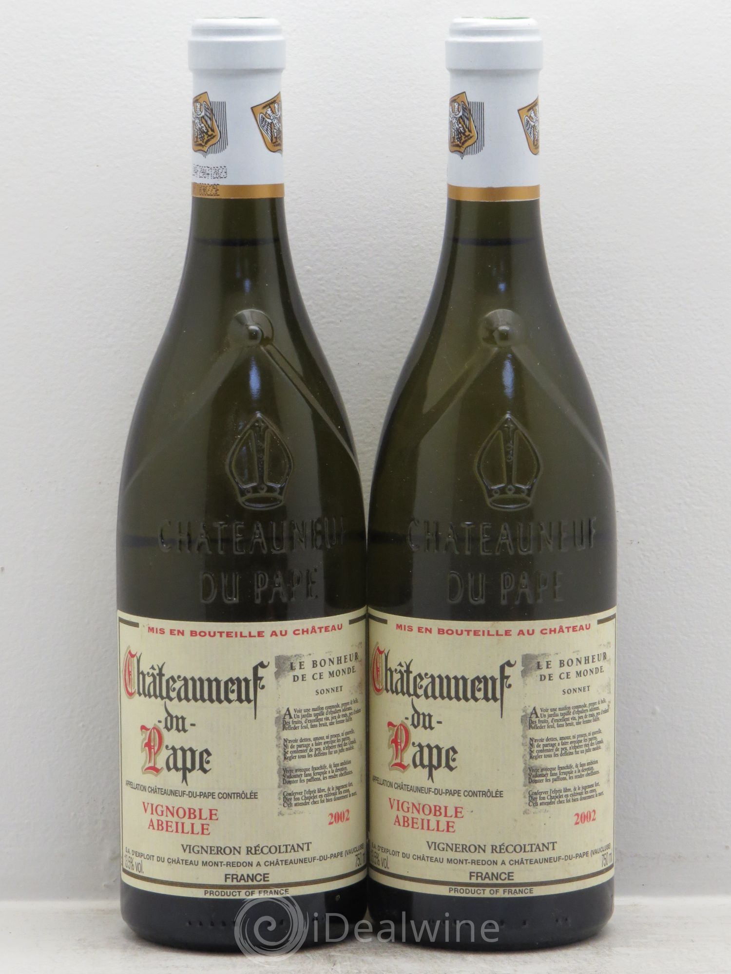 Châteauneuf-du-Pape Abeille 2002 - Posten von 2 Flaschen - 0