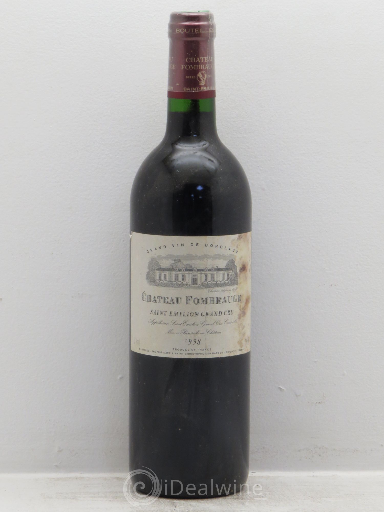 Château Fombrauge Grand Cru Classé 1998 - Lot de 1 bouteille - 0