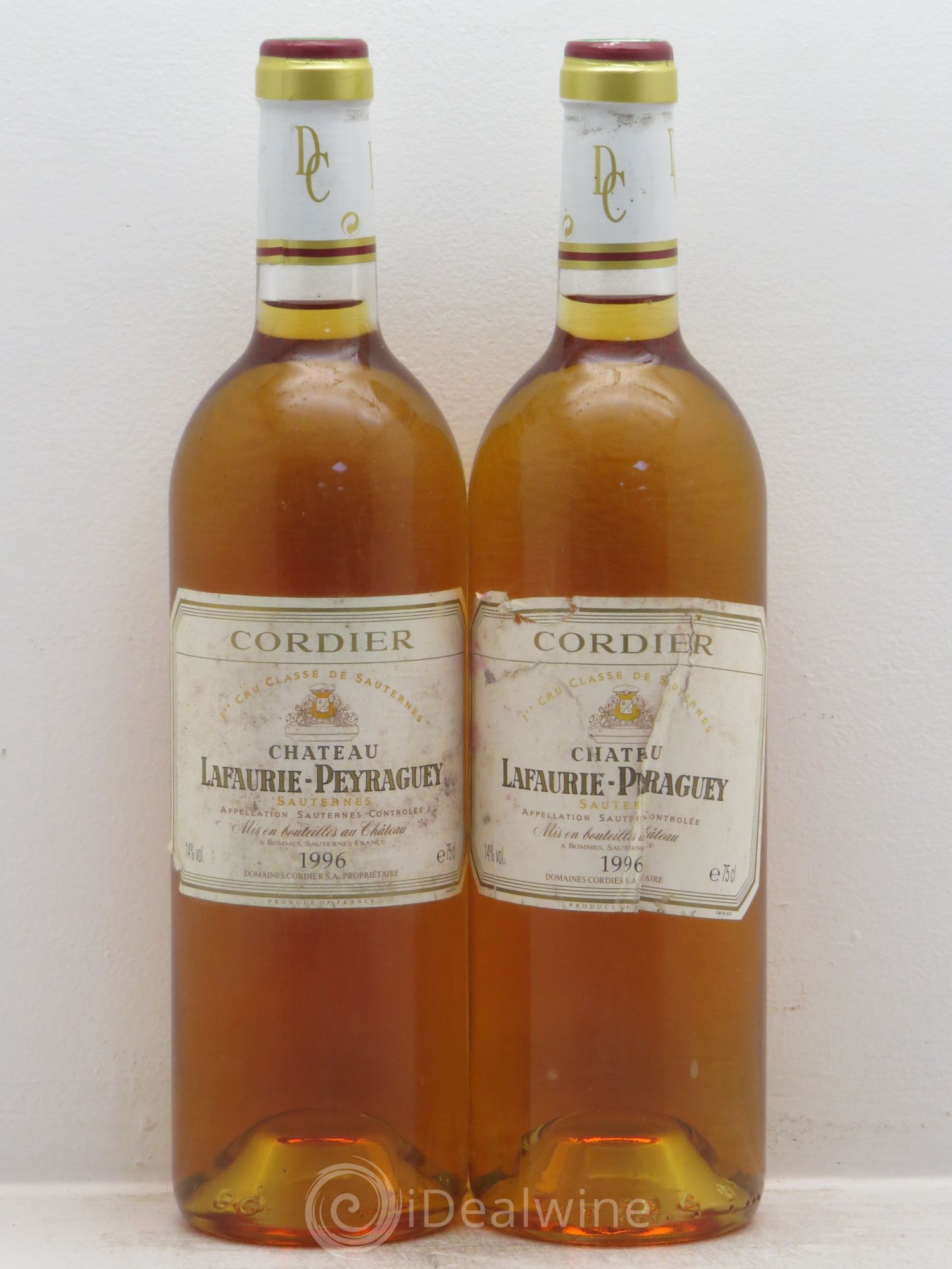 Château Lafaurie-Peyraguey 1er Grand Cru Classé 1996 - Lotto di 2 bottiglie - 0