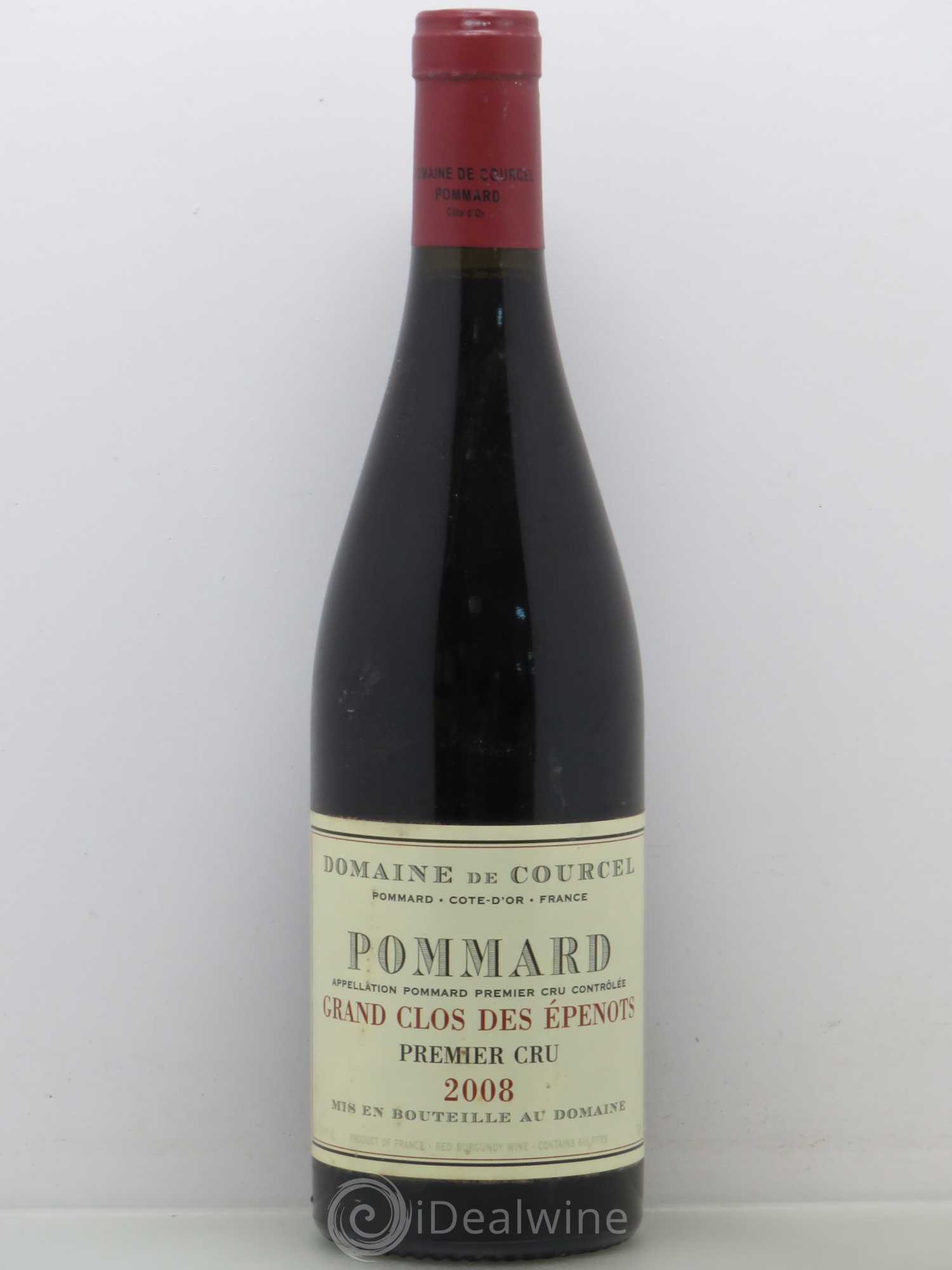 Pommard 1er Cru Grand Clos des Epenots de Courcel (Domaine) 2008 - Lot de 1 bouteille - 0