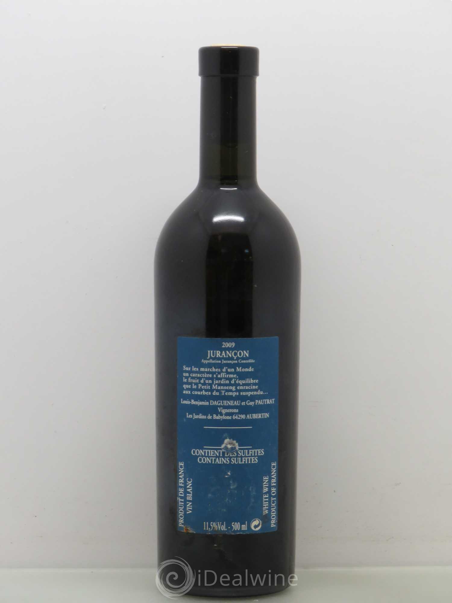 Vin de France (anciennement Jurançon) Jardins de Babylone Didier Dagueneau 50cl 2009 - Lotto di 1 bottiglia - 1