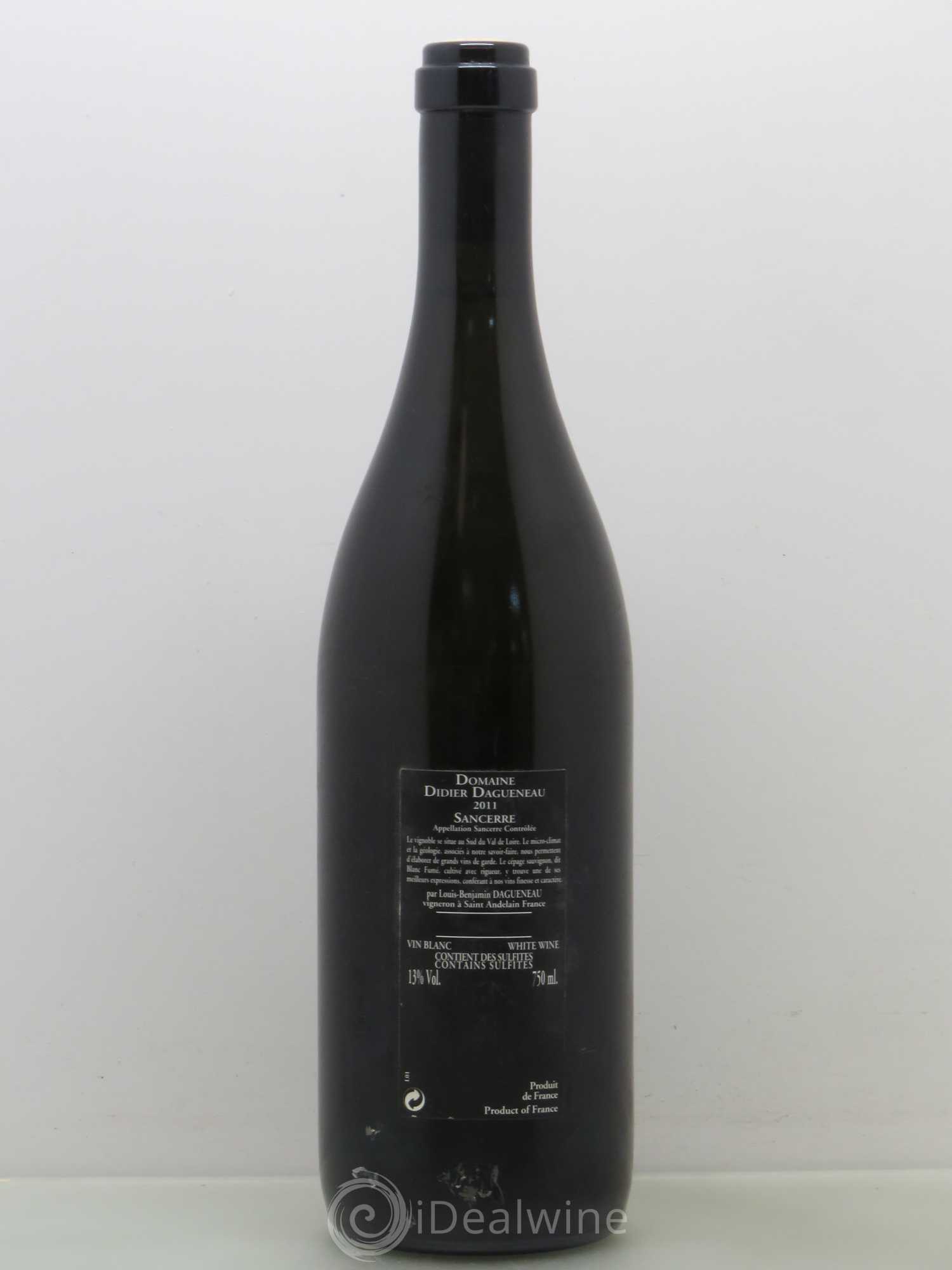 Sancerre Le Mont Damné Chavignol Dagueneau (Domaine Didier - Louis-Benjamin) 2011 - Lot de 1 bouteille - 1