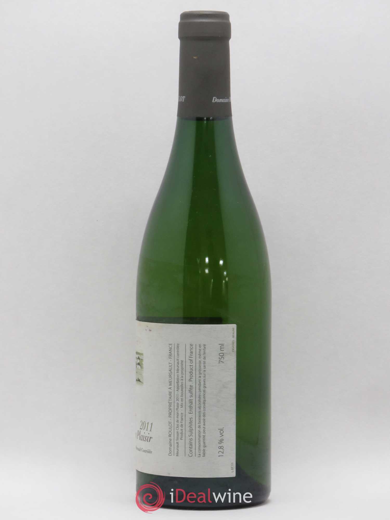 Meursault Les Tessons Clos de Mon plaisir Roulot (Domaine) 2011 - Lot de 1 bouteille - 1