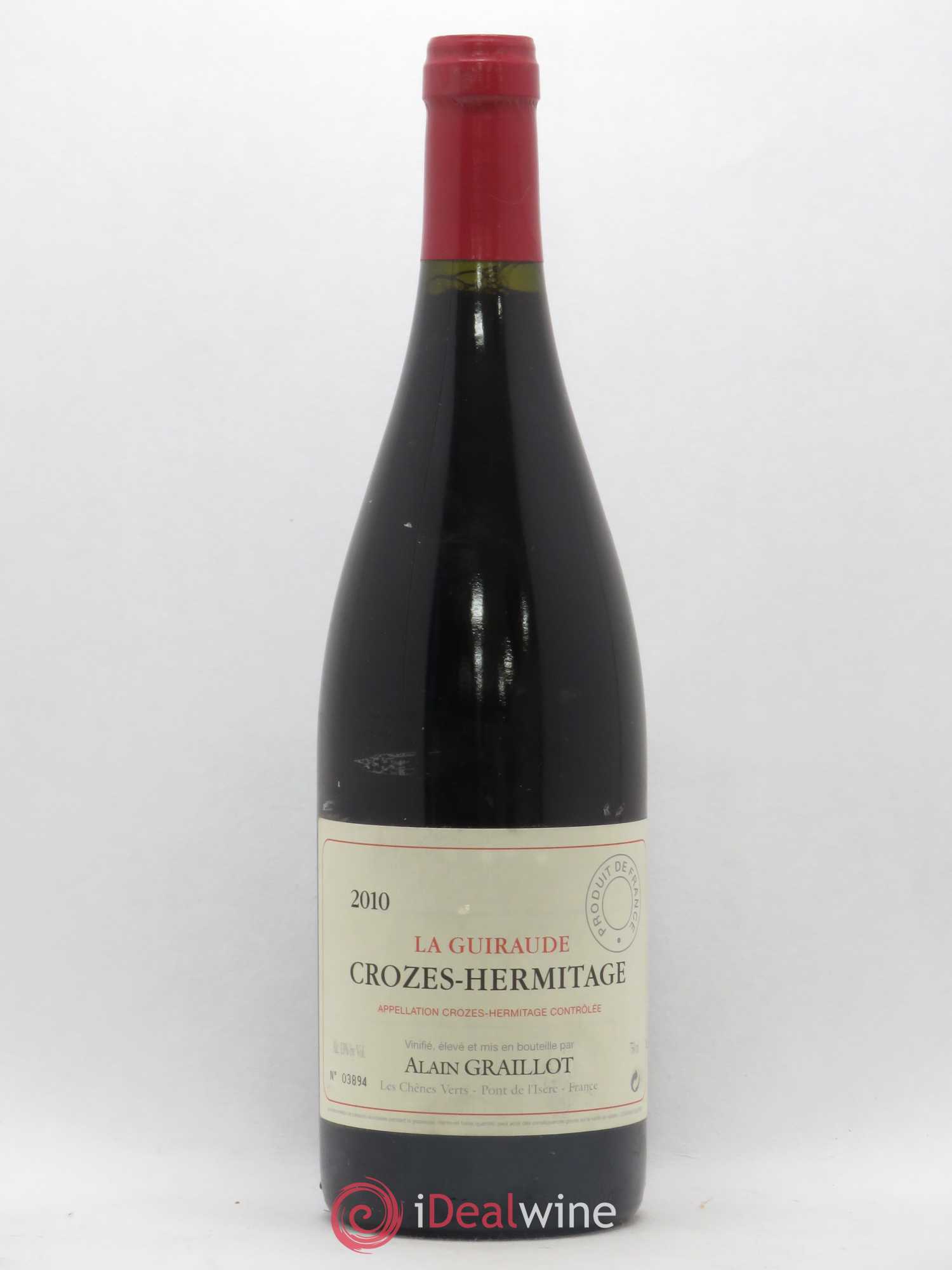 Crozes-Hermitage La Guiraude Domaine Graillot 2010 - Lot de 1 bouteille - 0