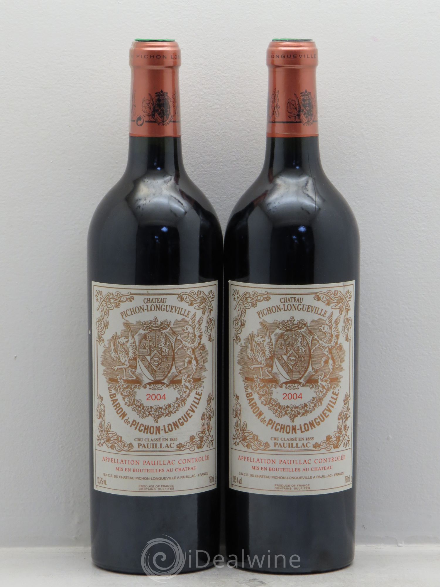 Pichon Longueville Baron 2ème Grand Cru Classé 2004 - Lot de 2 bouteilles - 0