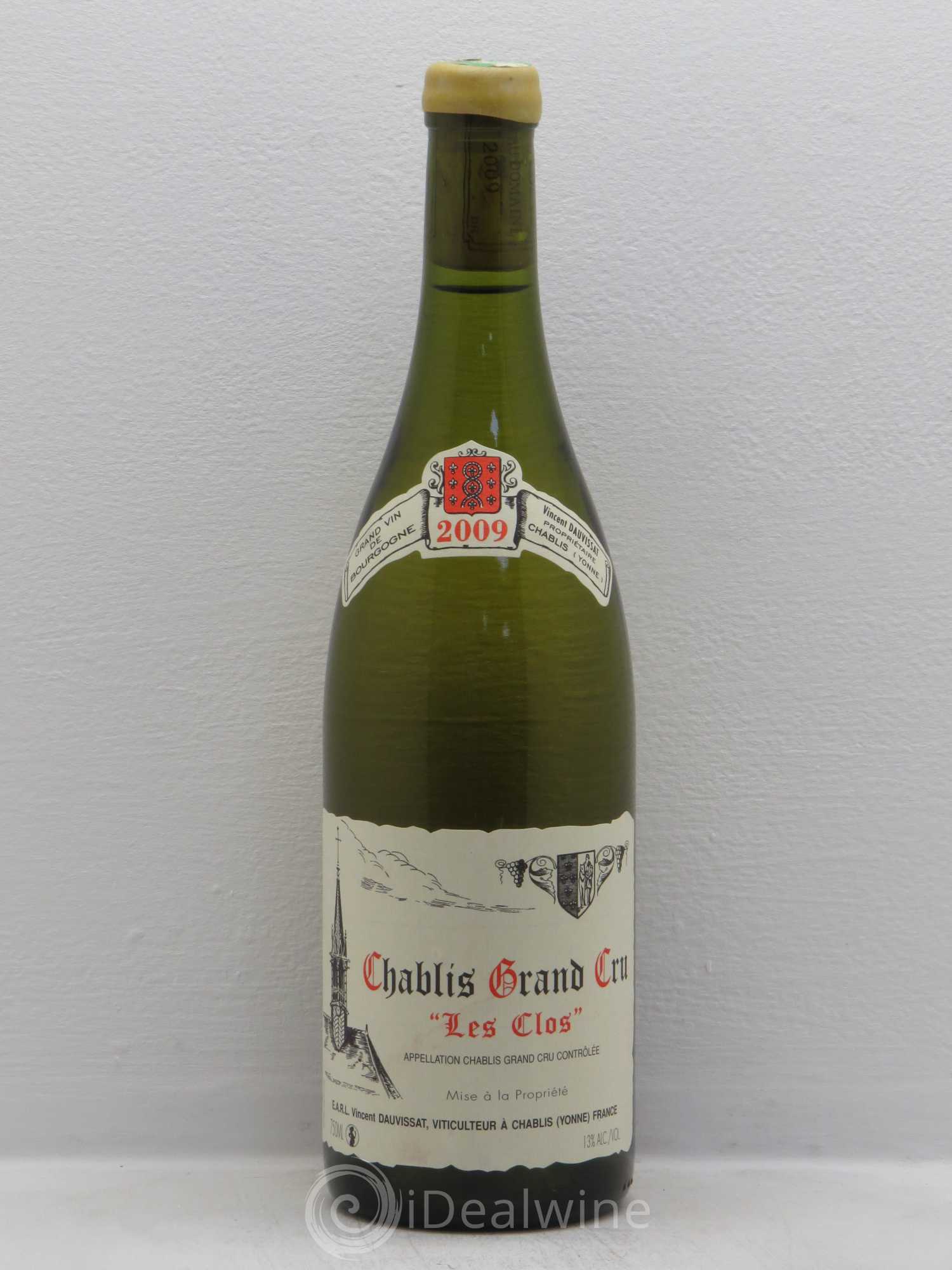 Chablis Grand Cru Les Clos Vincent Dauvissat (Domaine) 2009 - Lot de 1 bouteille - 0