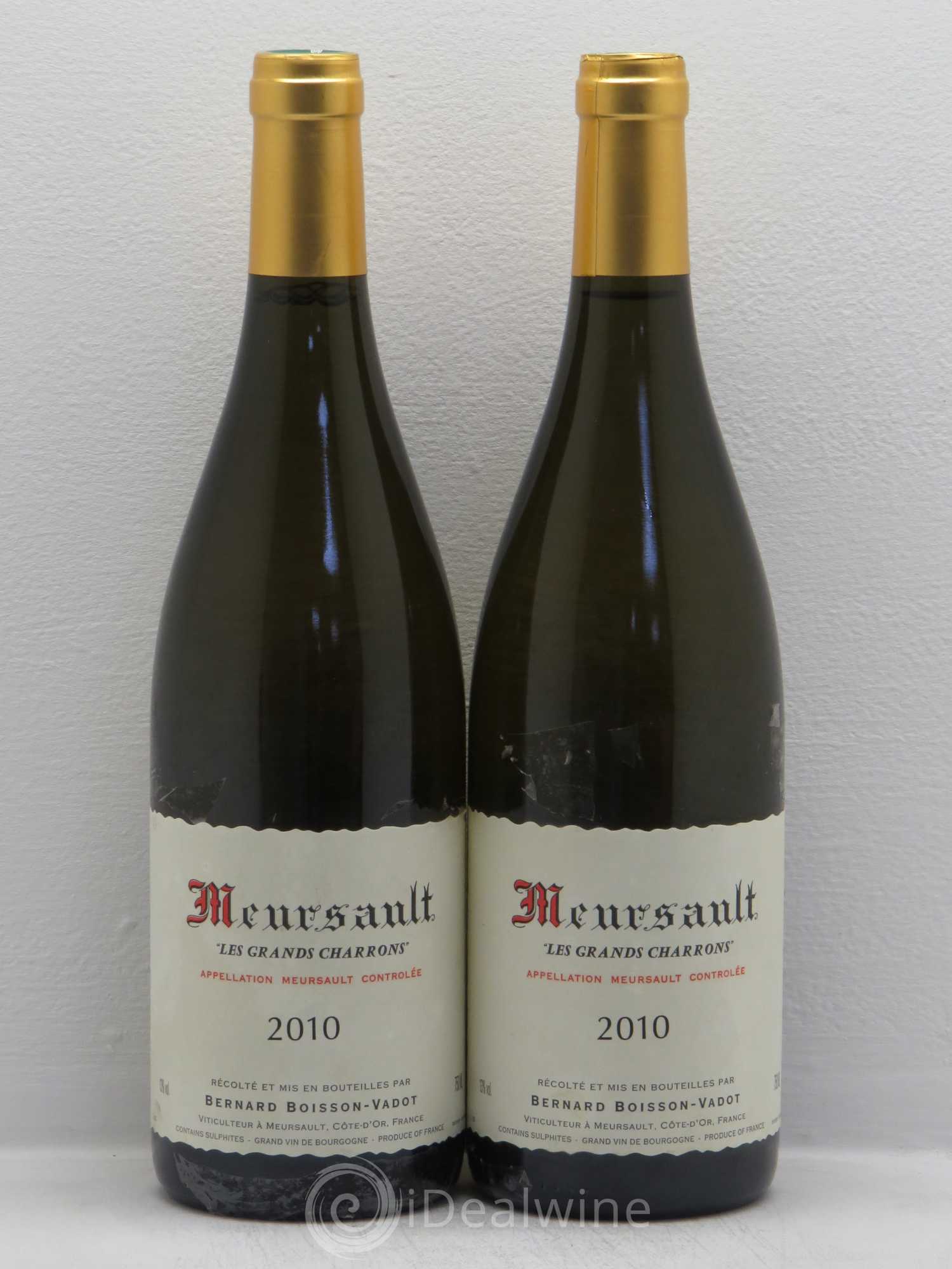 Meursault Les Grands Charrons Boisson-Vadot (Domaine) 2010 - Lot de 2 bouteilles - 0