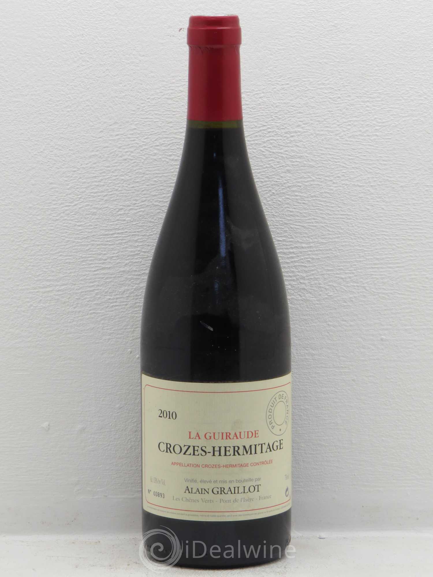 Crozes-Hermitage La Guiraude Domaine Graillot 2010 - Lot de 1 bouteille - 0