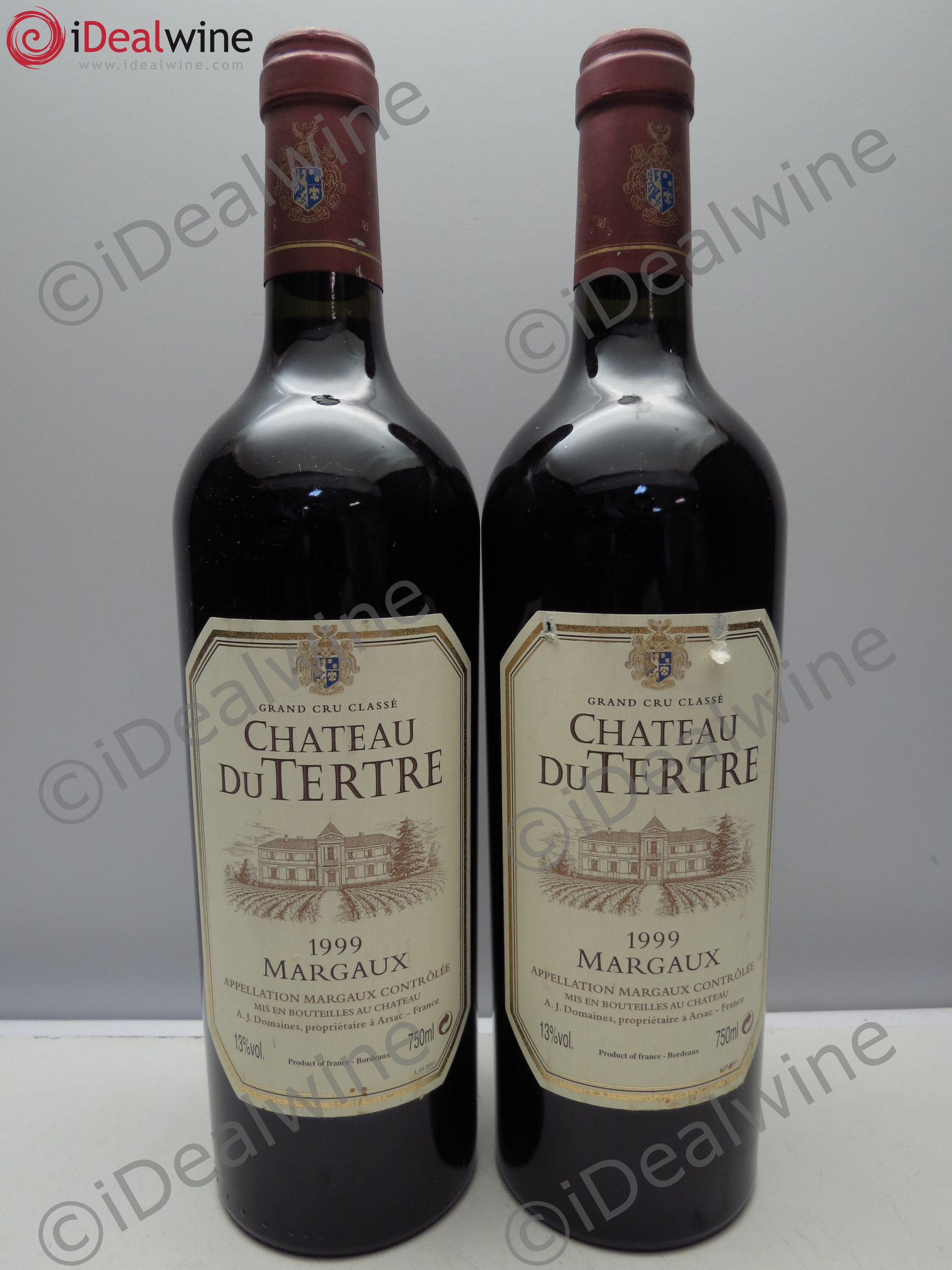 Château du Tertre 5ème Grand Cru Classé 1999 - Lot de 2 bouteilles - 0