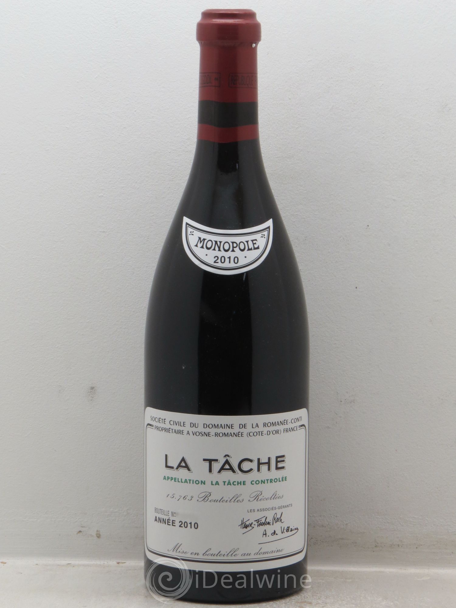 La Tâche Grand Cru Domaine de la Romanée-Conti 2010 - Lot de 1 bouteille - 0