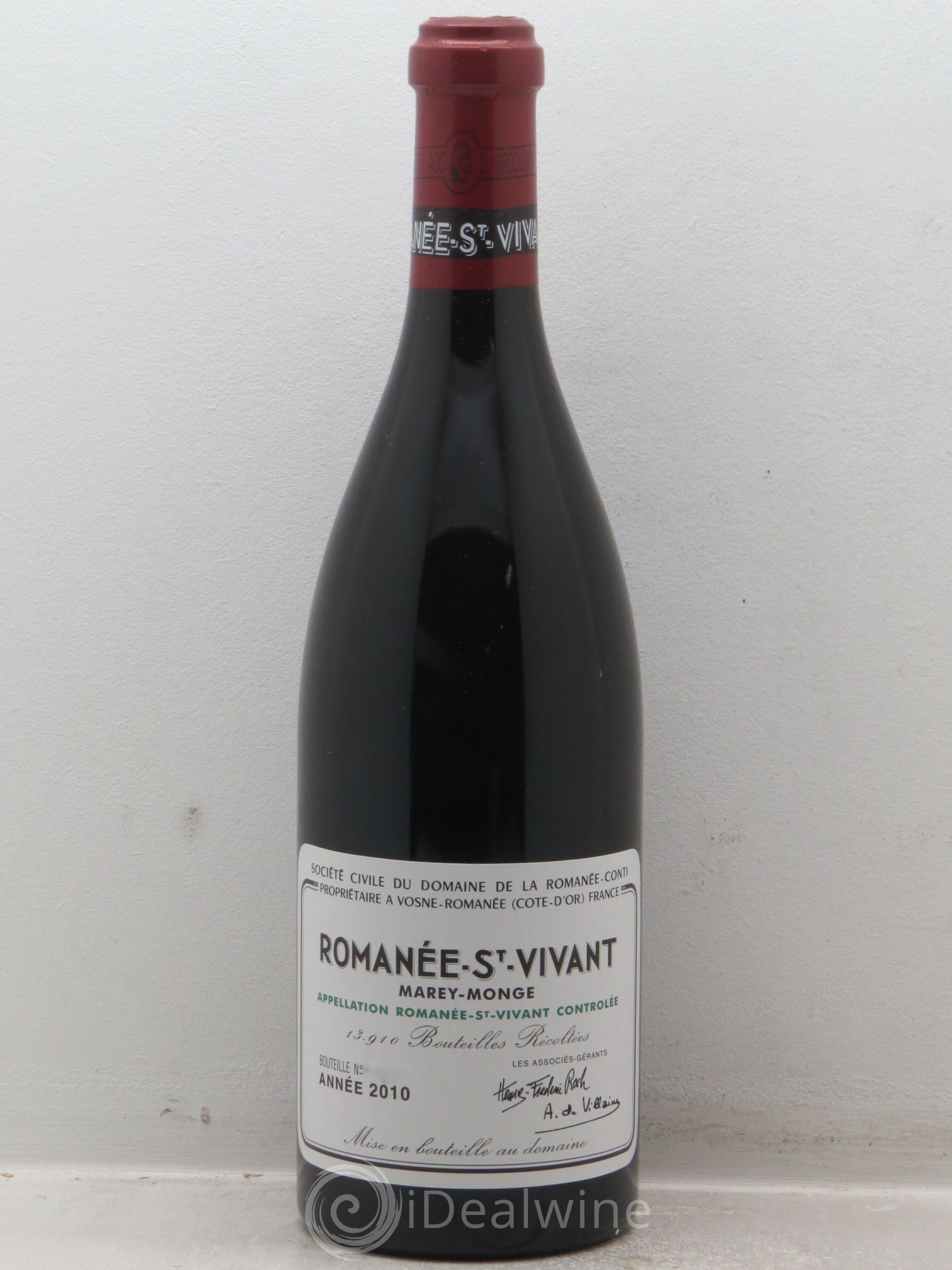 Romanée-Saint-Vivant Grand Cru Domaine de la Romanée-Conti Marey Monge 2010 - Posten von 1 Flasche - 0