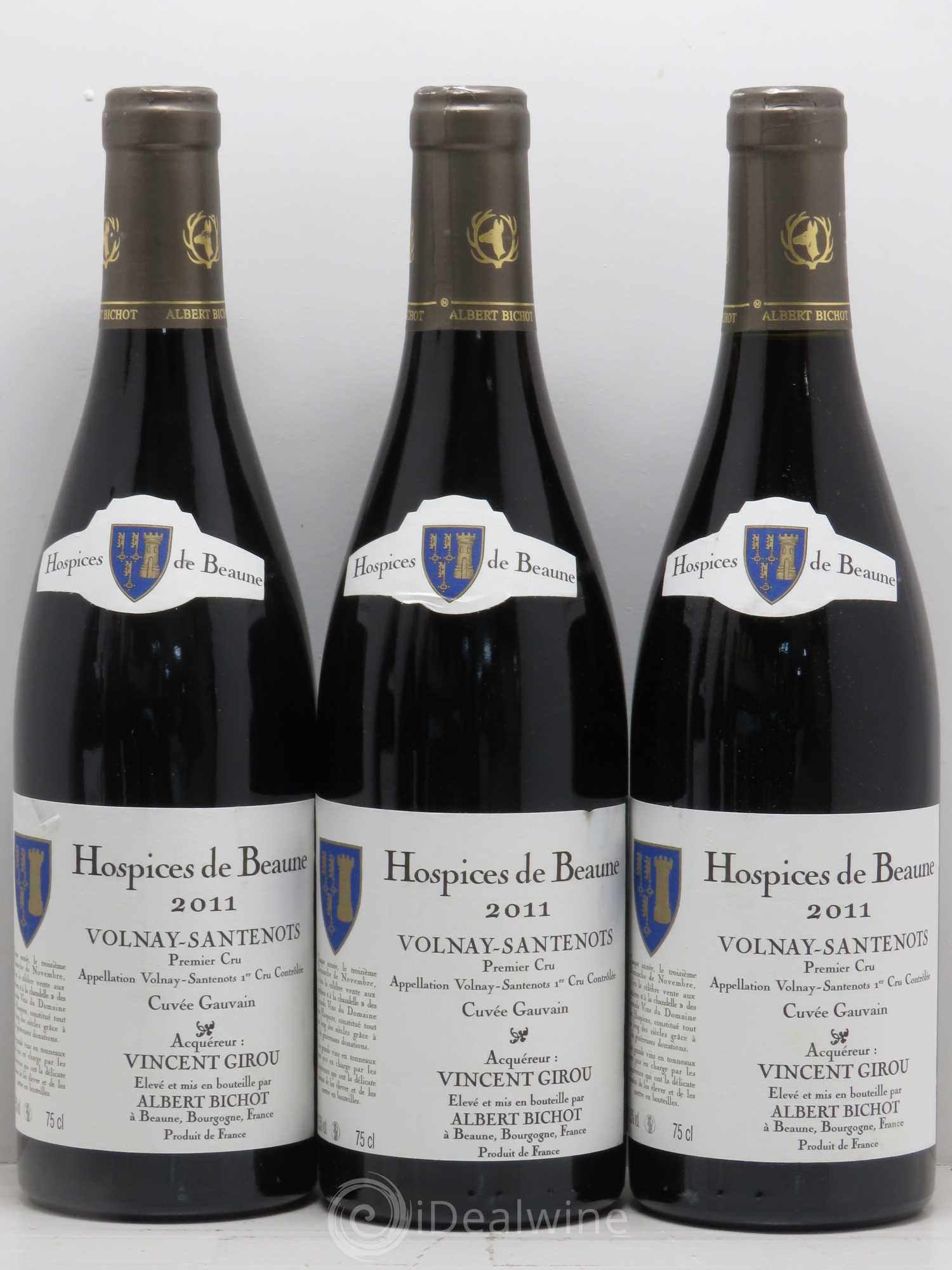 Volnay 1er Cru Santenot Cuvée Gauvin Hospices de Beaune Albert Bichot 2011 - Posten von 6 Flaschen - 1