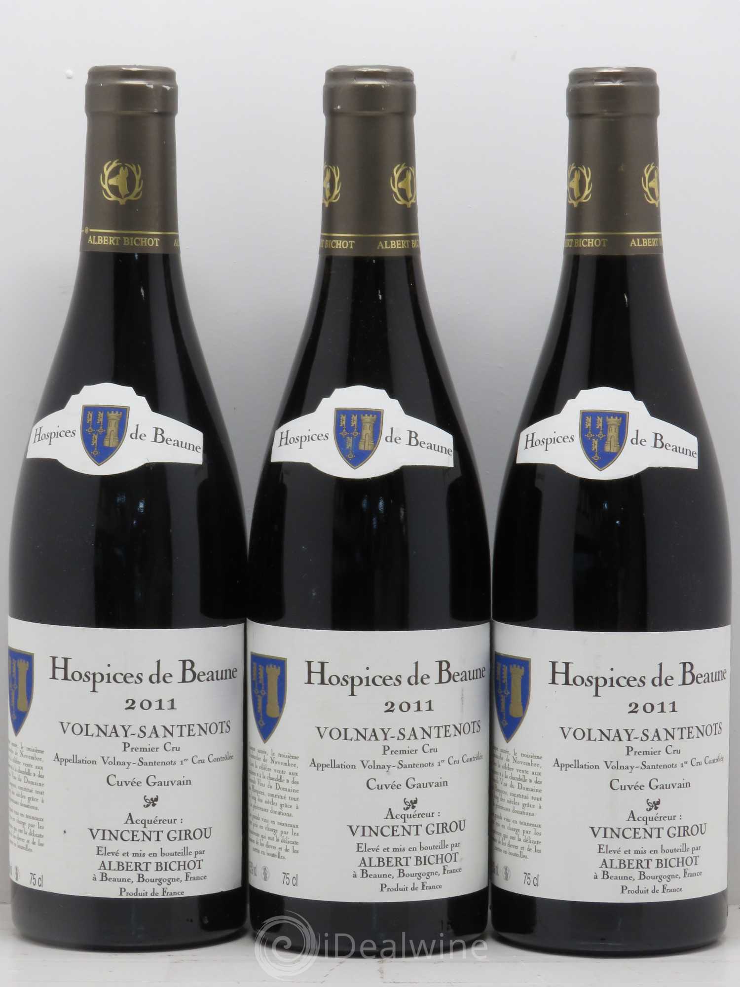 Volnay 1er Cru Santenot Cuvée Gauvin Hospices de Beaune Albert Bichot 2011 - Posten von 6 Flaschen - 2