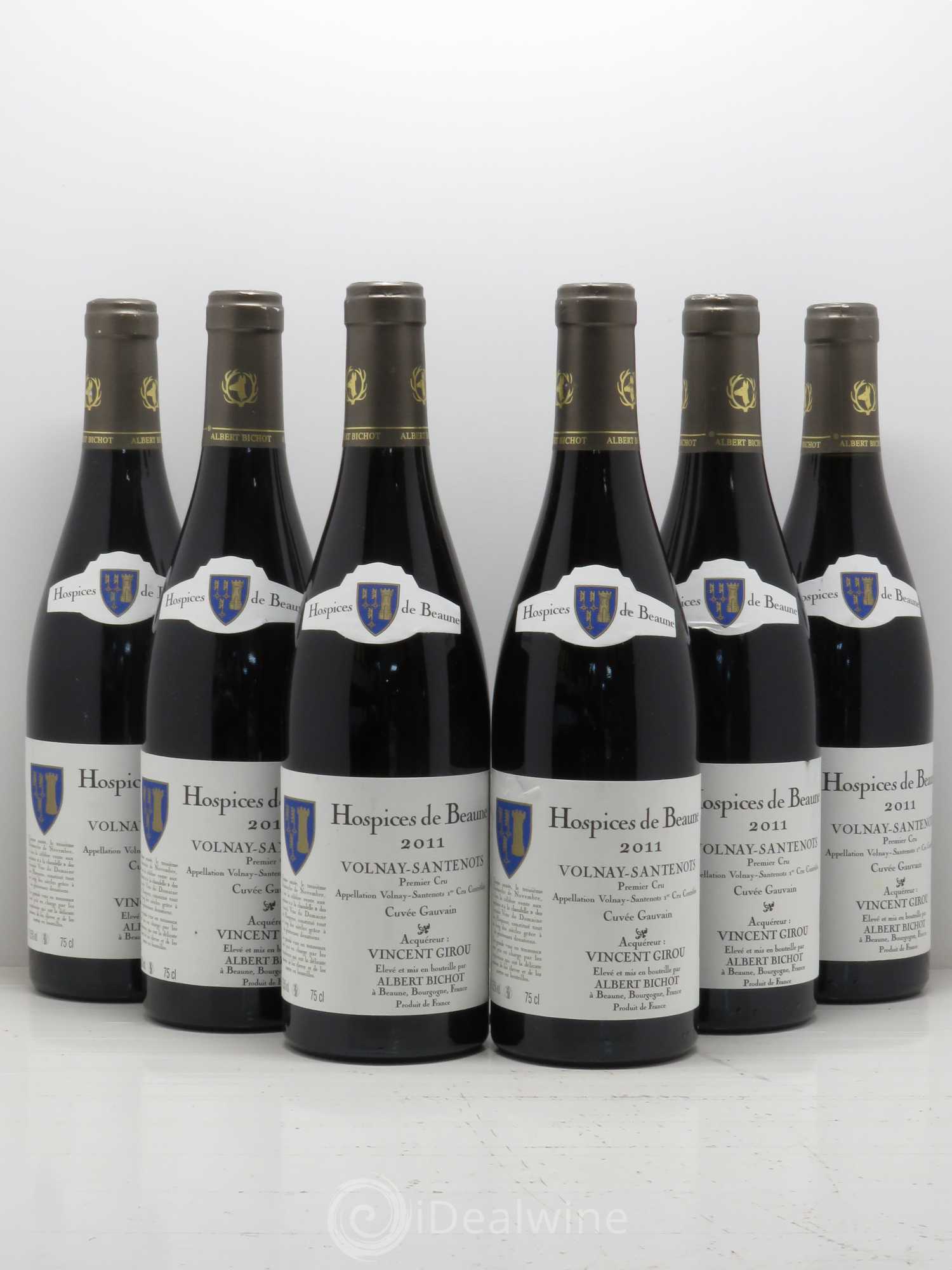 Volnay 1er Cru Santenot Cuvée Gauvin Hospices de Beaune Albert Bichot 2011 - Posten von 6 Flaschen - 0