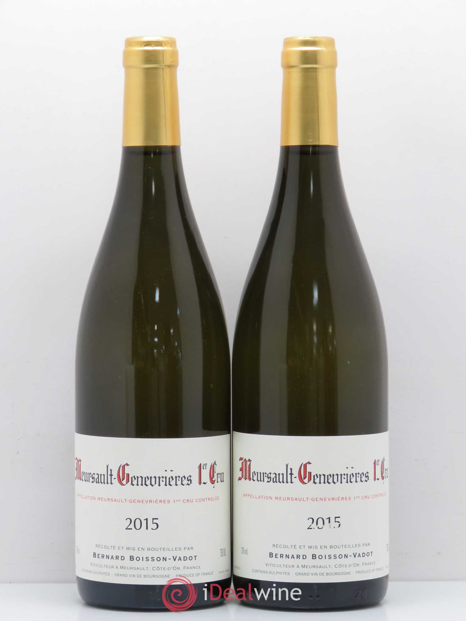 Meursault 1er Cru Genevrières Boisson-Vadot (Domaine) 2015 - Lot de 2 bouteilles - 0