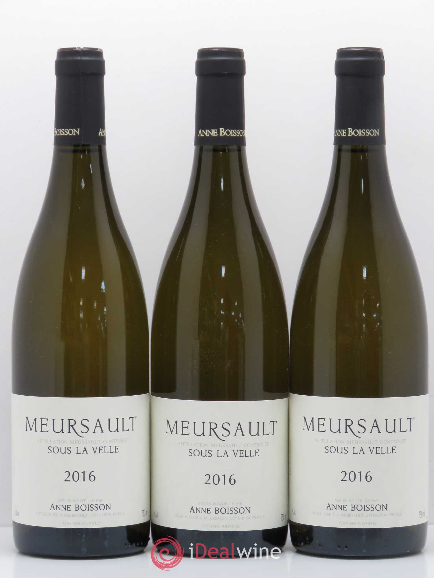 Meursault Sous la Velle Anne Boisson 2016 - Lot de 3 bouteilles - 0