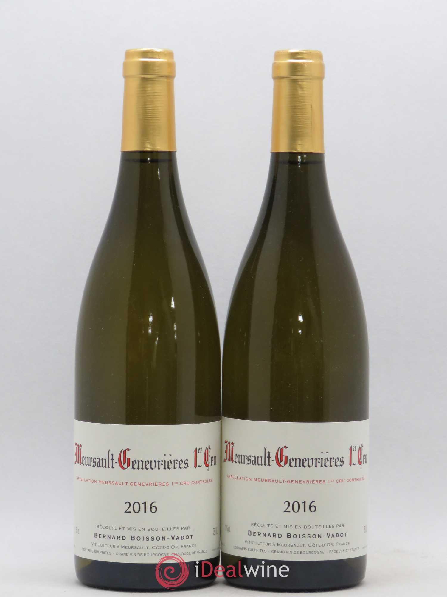Meursault 1er Cru Genevrières Boisson-Vadot (Domaine) 2016 - Lot de 2 bouteilles - 0