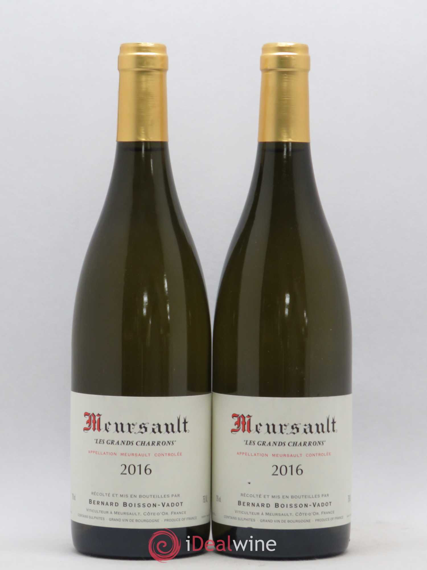 Meursault Les Grands Charrons Boisson-Vadot (Domaine) 2016 - Lot de 2 bouteilles - 0