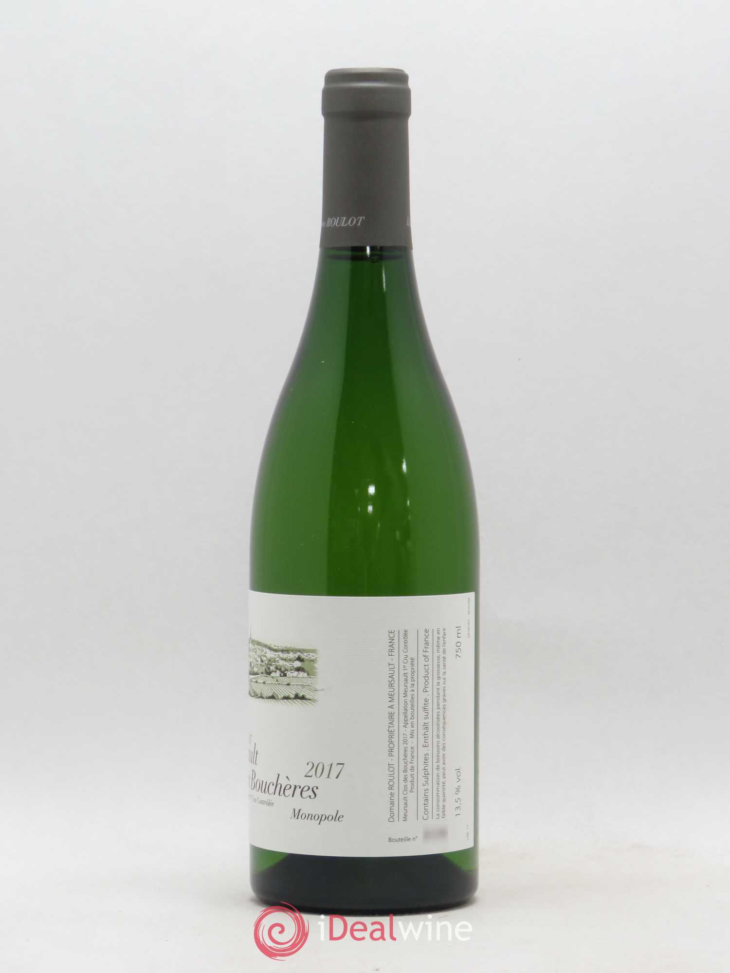 Meursault 1er Cru Clos des Bouchères Roulot (Domaine) 2017 - Posten von 1 Flasche - 1