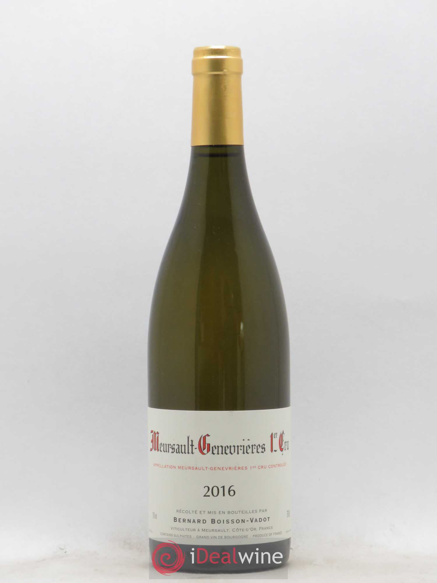 Meursault 1er Cru Genevrières Boisson-Vadot (Domaine) 2016 - Lot de 1 bouteille - 0
