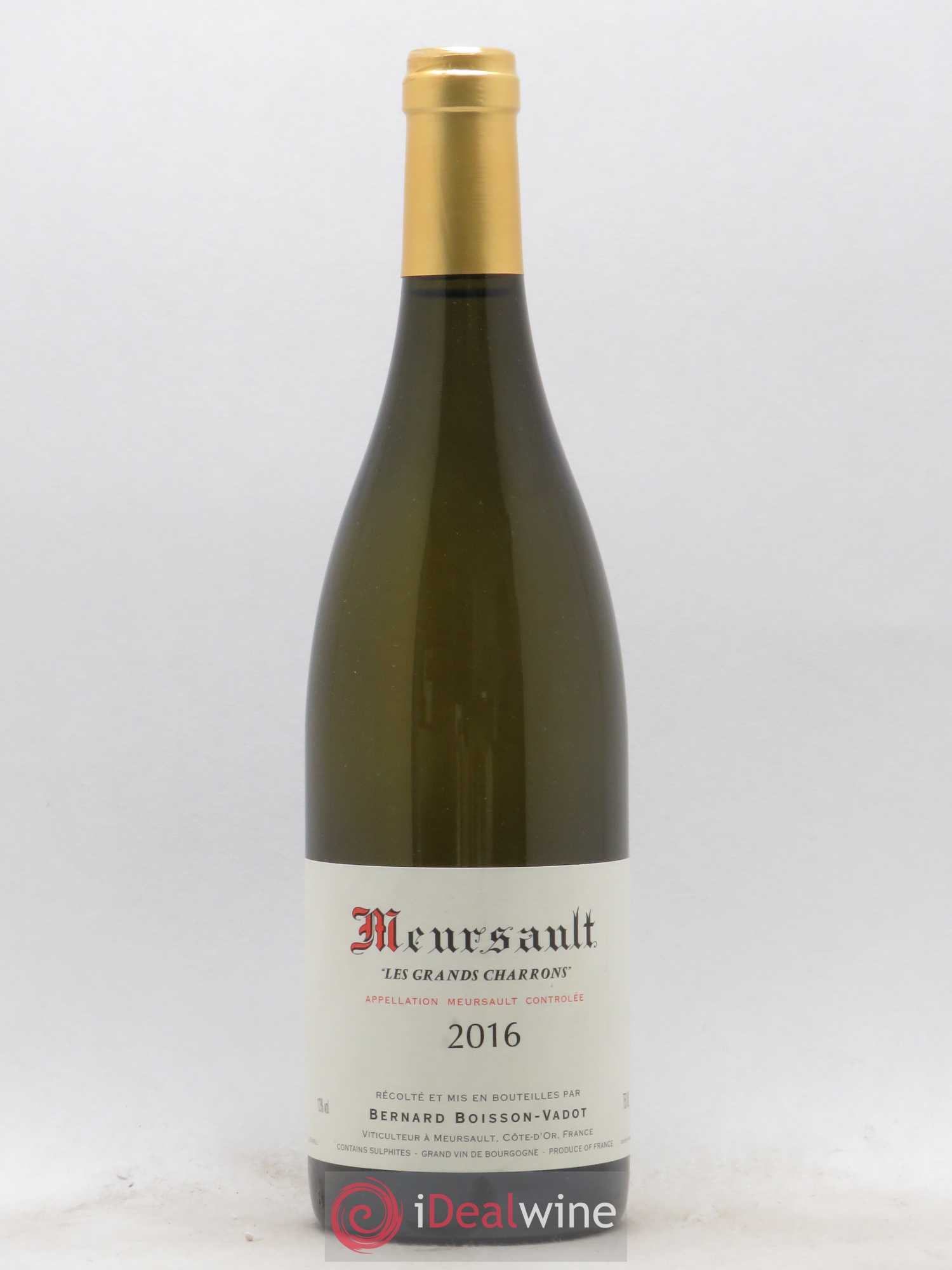 Meursault Les Grands Charrons Boisson-Vadot (Domaine) 2016 - Lot de 1 bouteille - 0