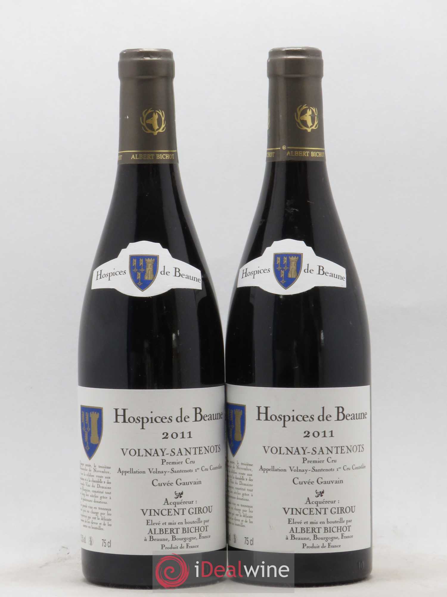 Volnay 1er Cru Santenots Cuvée Gauvin Hospices de Beaune Albert Bichot 2011 - Posten von 2 Flaschen - 0