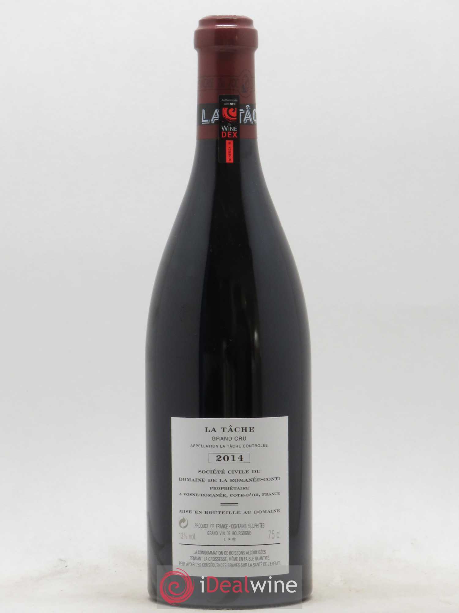 La Tâche Grand Cru Domaine de la Romanée-Conti 2014 - Lot de 1 bouteille - 1