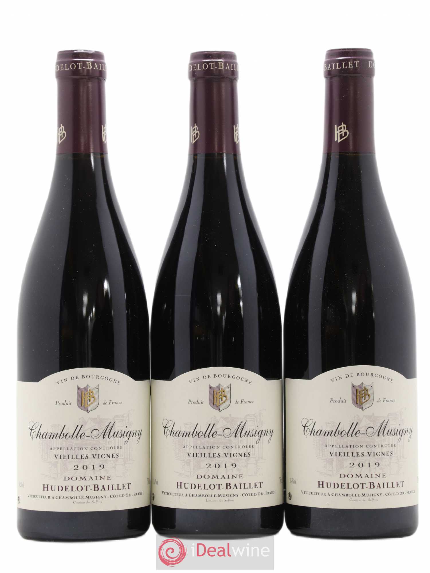 Chambolle-Musigny Vieilles Vignes Hudelot Baillet 2019 - Posten von 3 Flaschen - 0