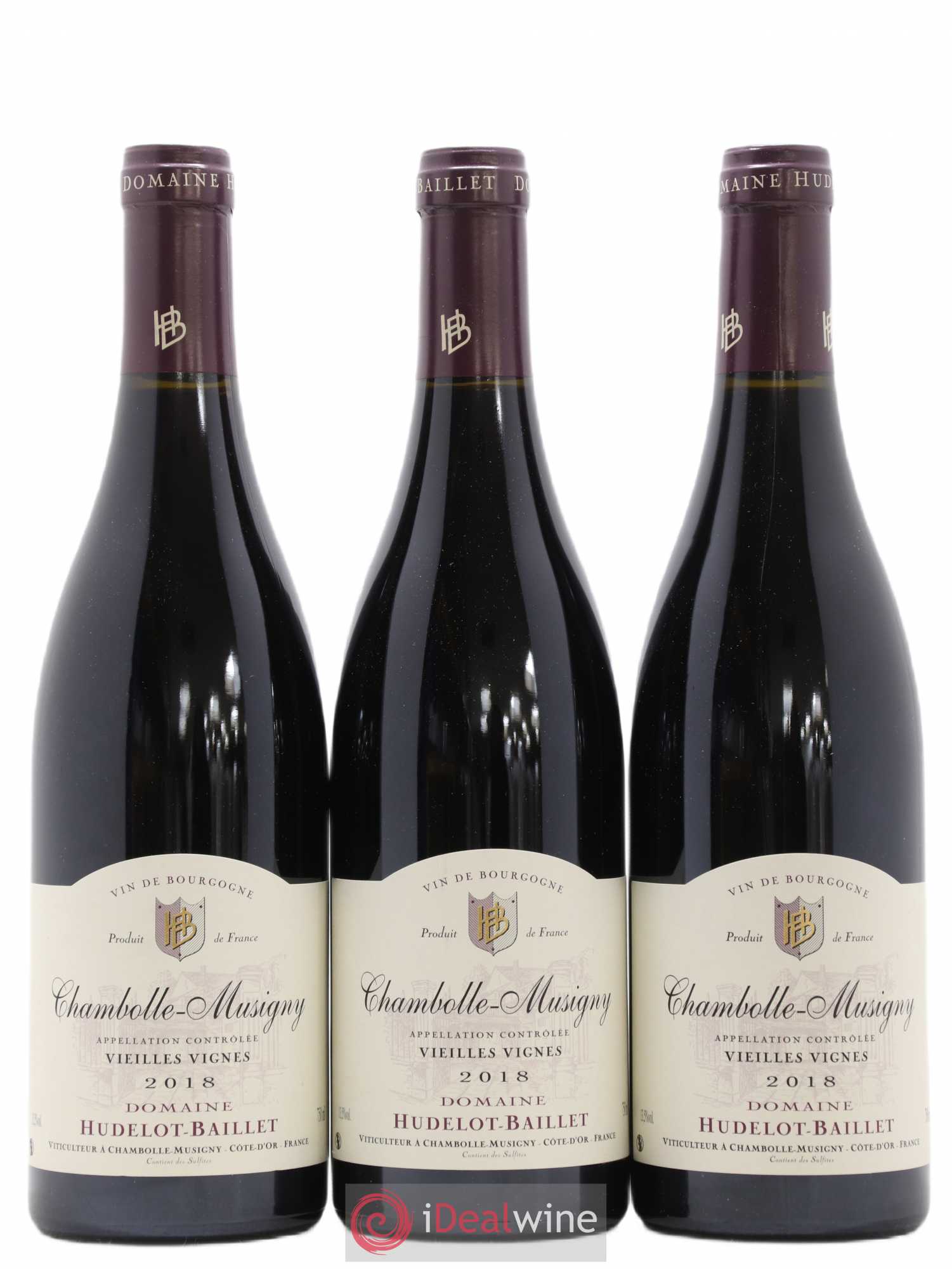 Chambolle-Musigny Vieilles Vignes Hudelot Baillet 2018 - Posten von 3 Flaschen - 0