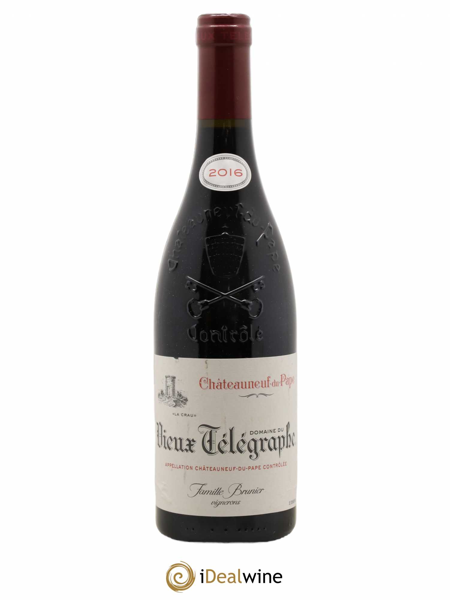 Châteauneuf-du-Pape Vieux Télégraphe (Domaine du) Vignobles Brunier 2016 - Lot de 1 bouteille - 0