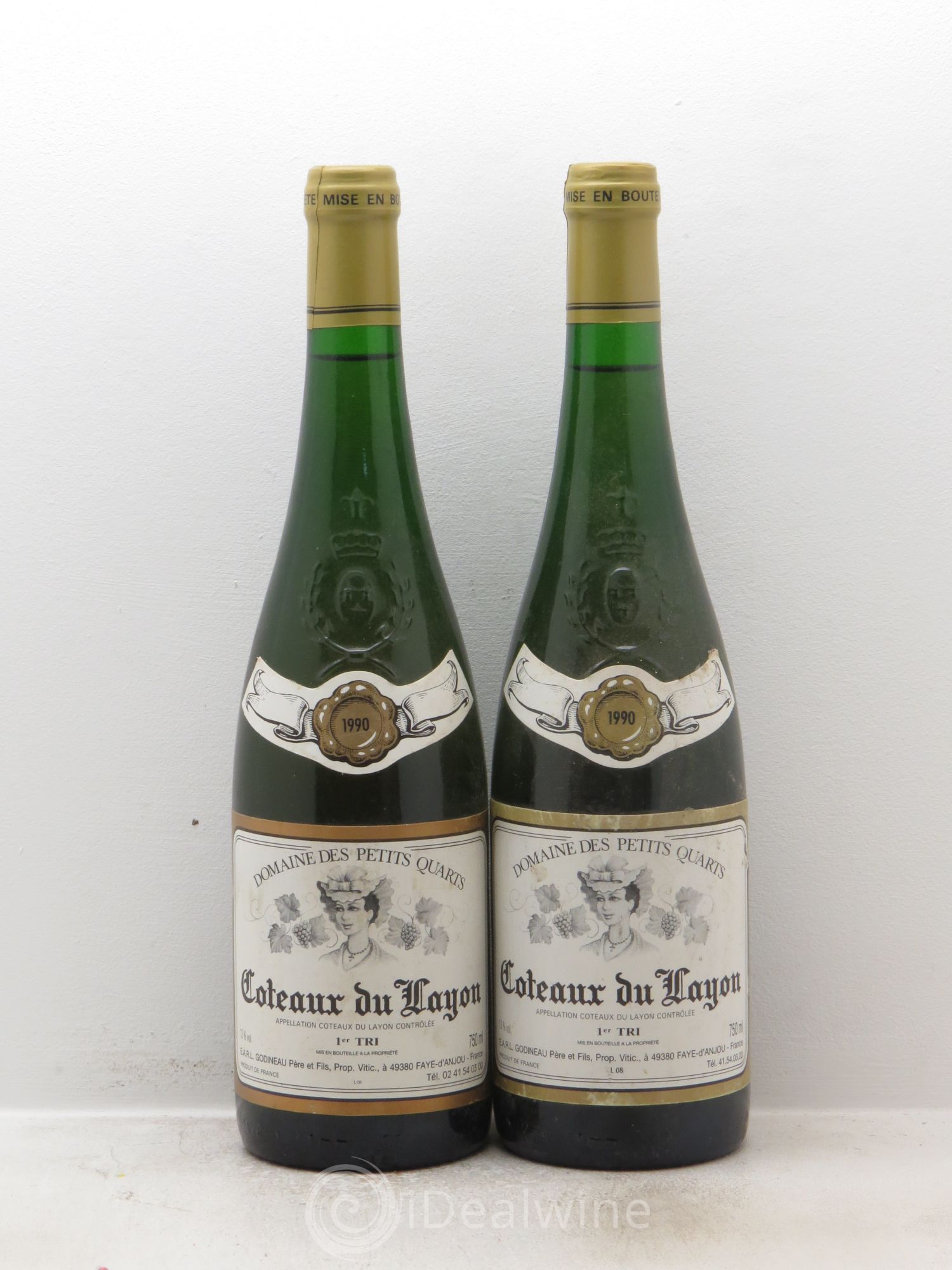 Coteaux du Layon 1er Tri Domaine des Petits Quarts 1990 - Lotto di 2 bottiglie - 0