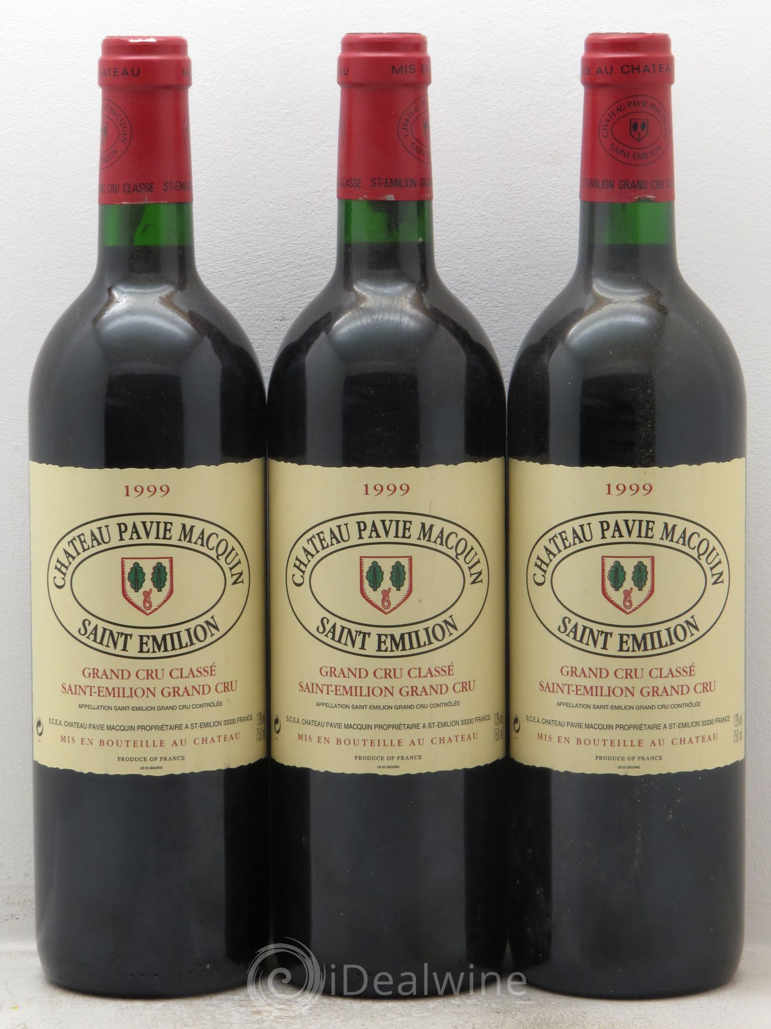 Château Pavie Macquin 1er Grand Cru Classé B 1999 - Lot de 3 bouteilles - 0