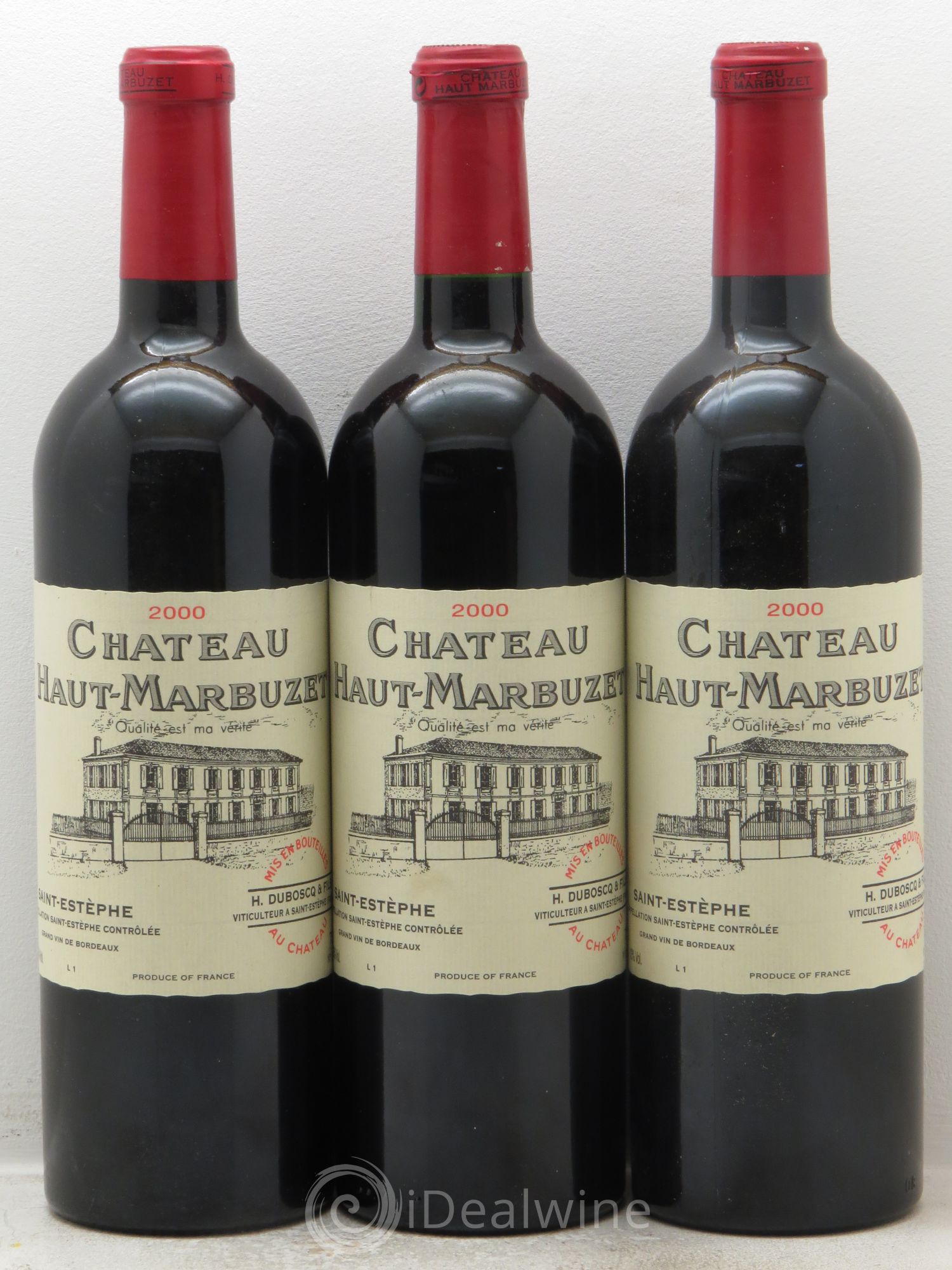 Château Haut Marbuzet 2000 - Lot de 3 bouteilles - 0